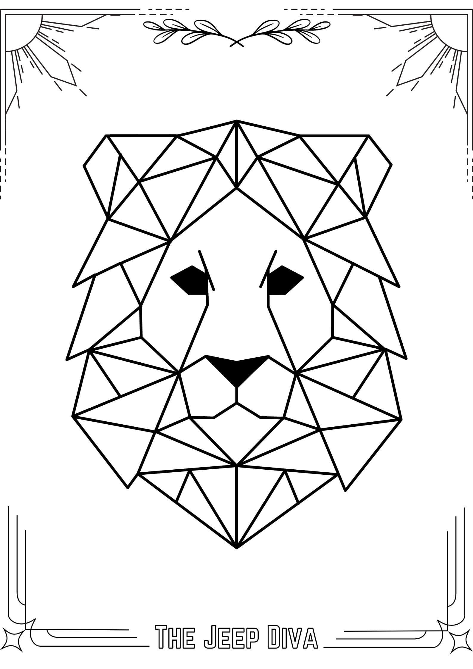 The Jeep Diva Coloring Page 13 Lion