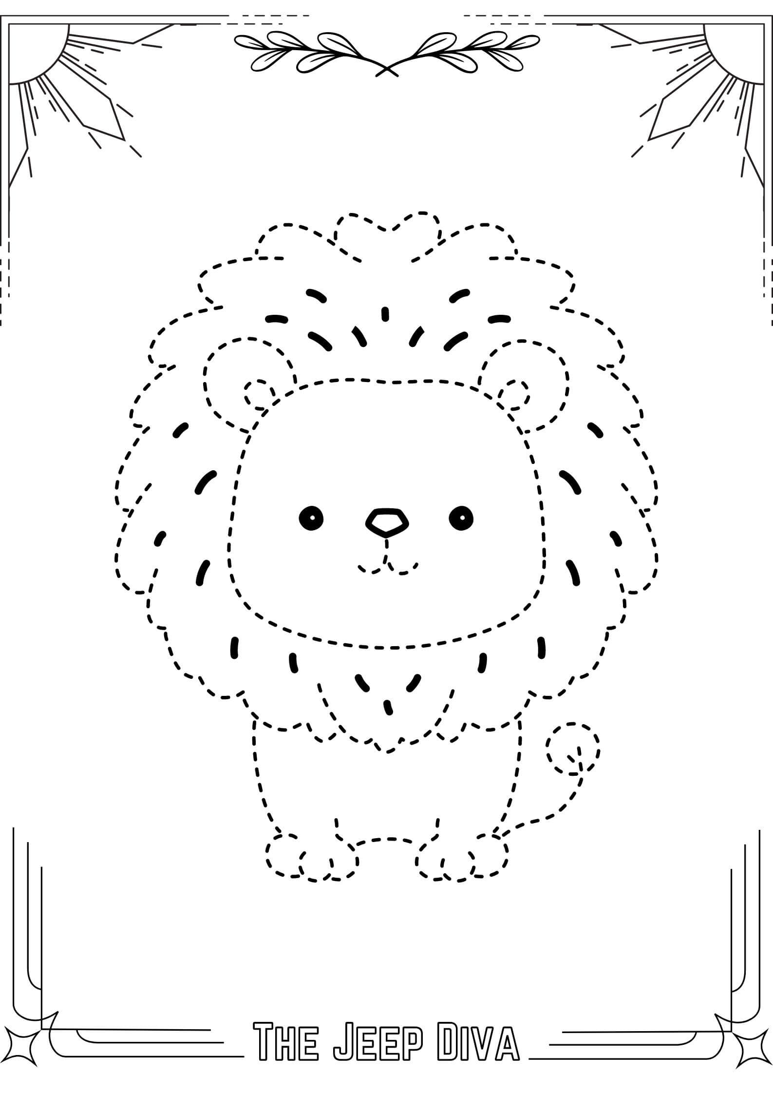The Jeep Diva Coloring Page 15 Lion