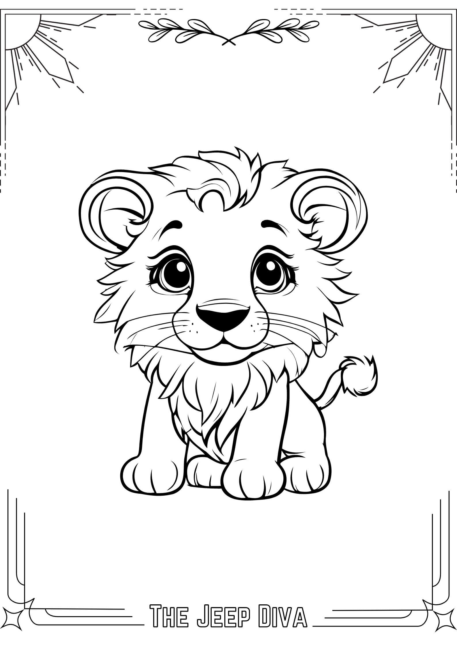 The Jeep Diva Coloring Page 3 Lion