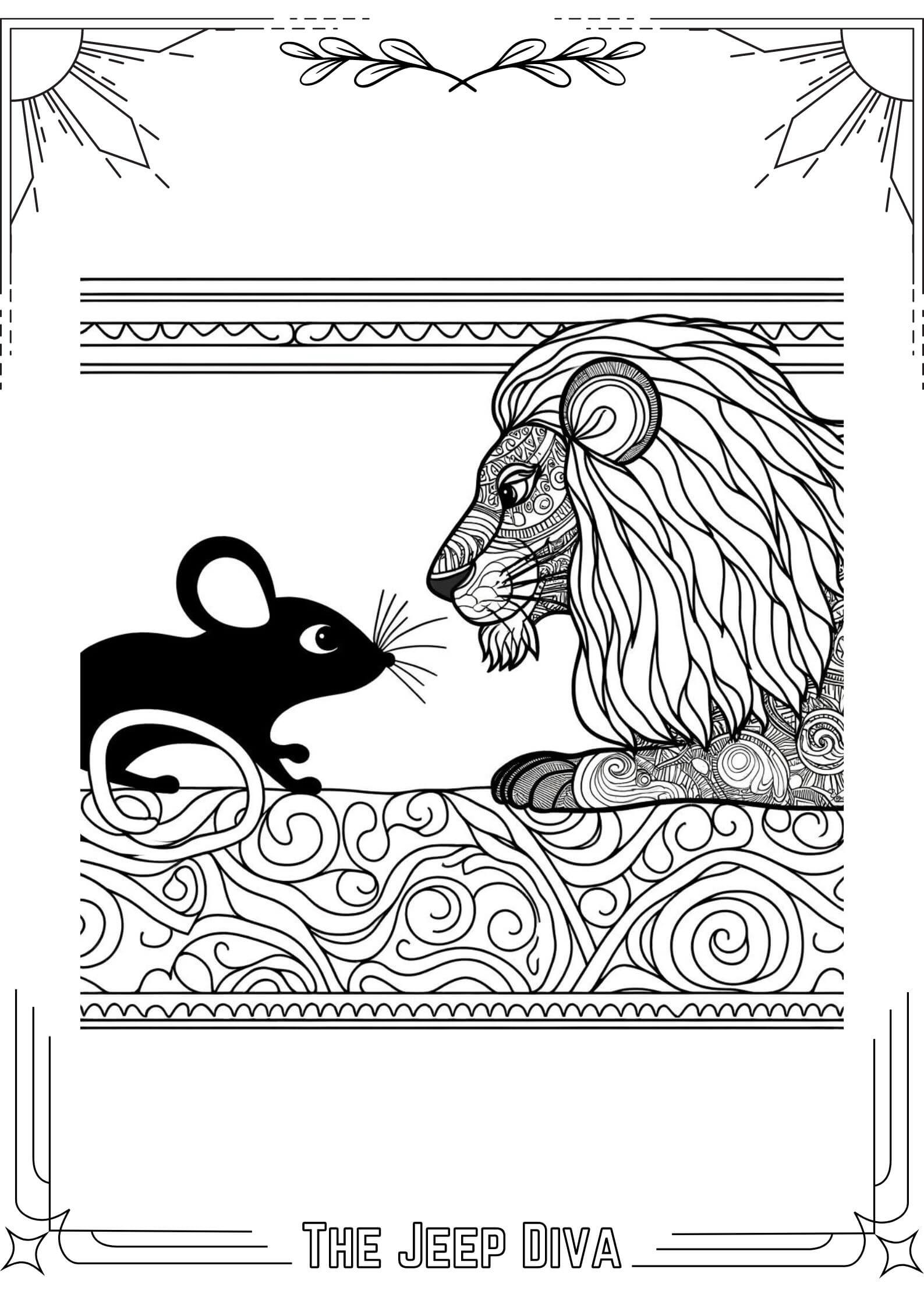 The Jeep Diva Coloring Page Lion Hard Difficulty 23