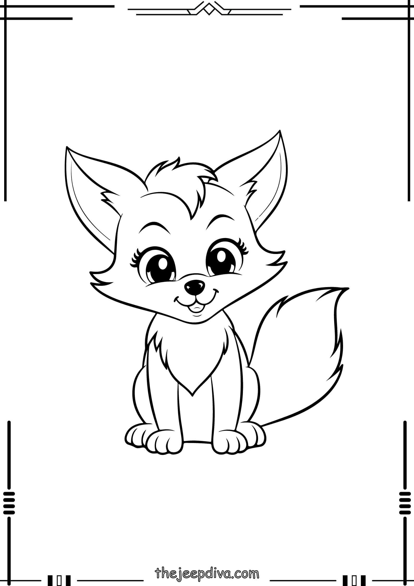 Fox-Colouring-Pages-Easy-1