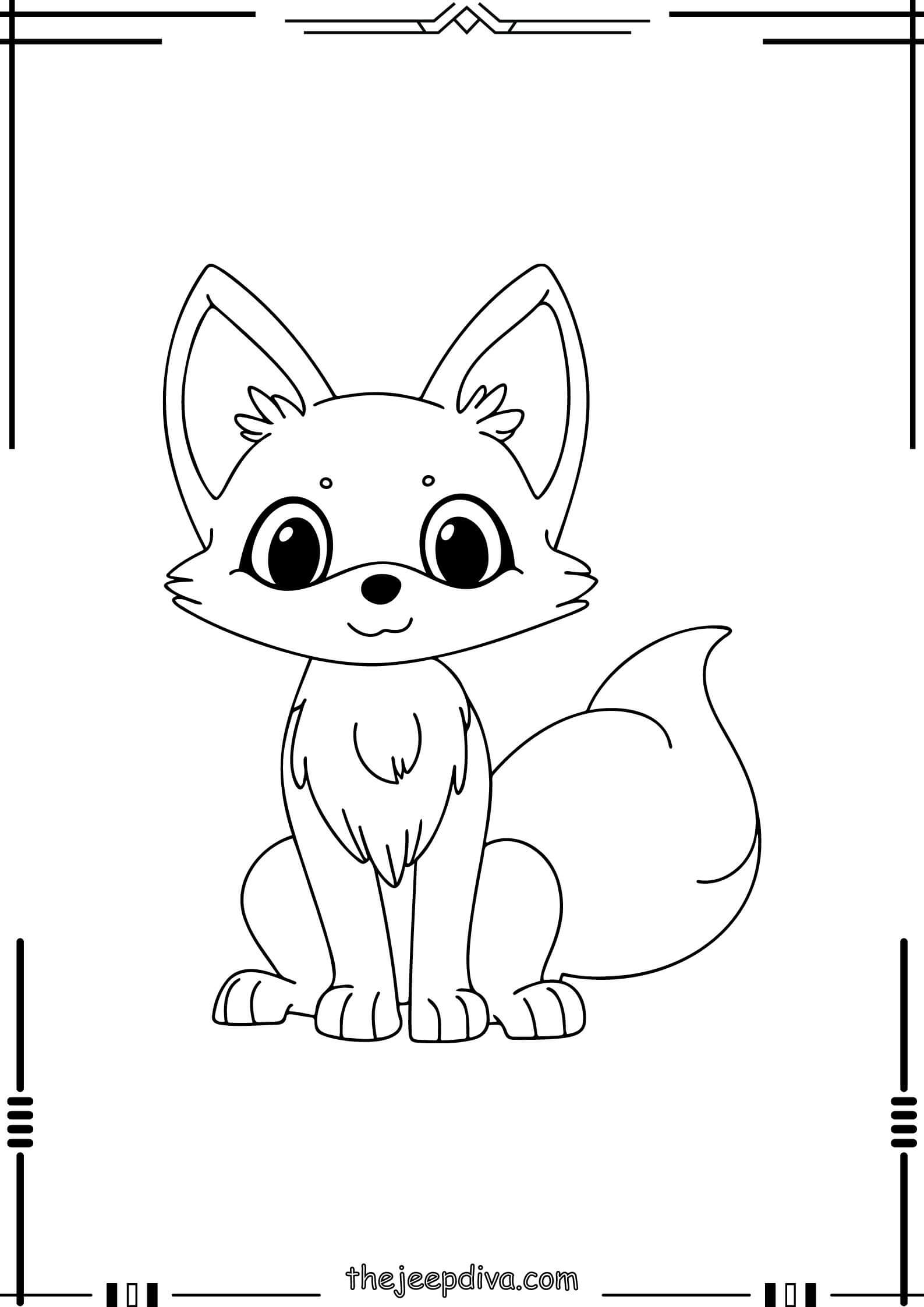 Fox-Colouring-Pages-Easy-11