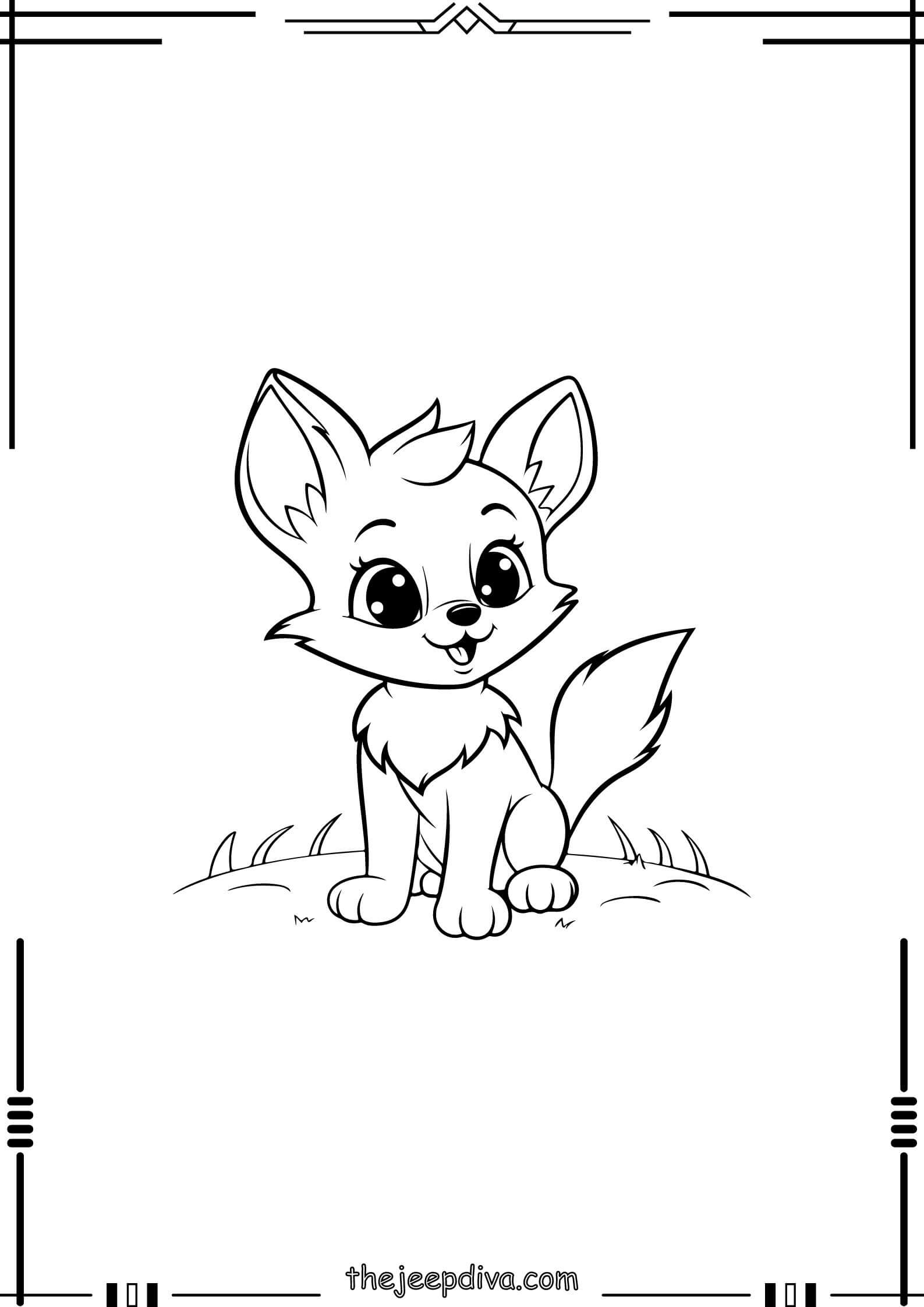 Fox-Colouring-Pages-Easy-13