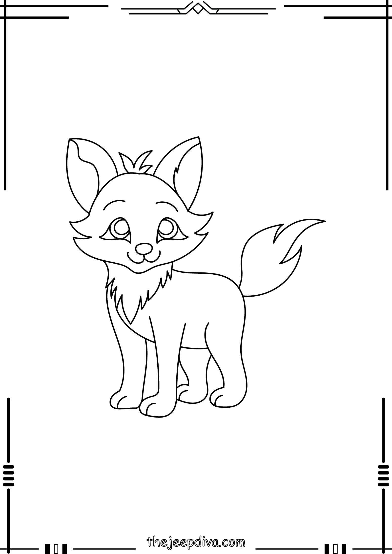 Fox-Colouring-Pages-Easy-15