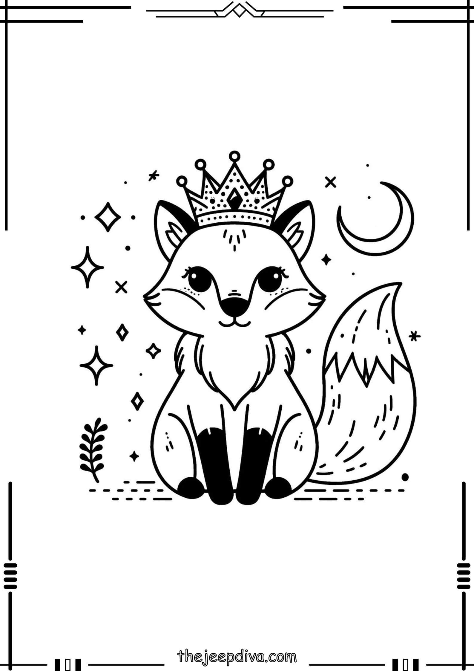 Fox-Colouring-Pages-Easy-21