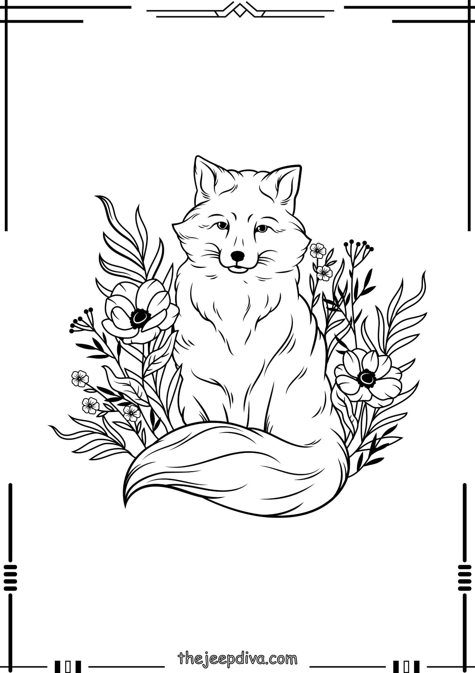 Fox-Colouring-Pages-Easy-24