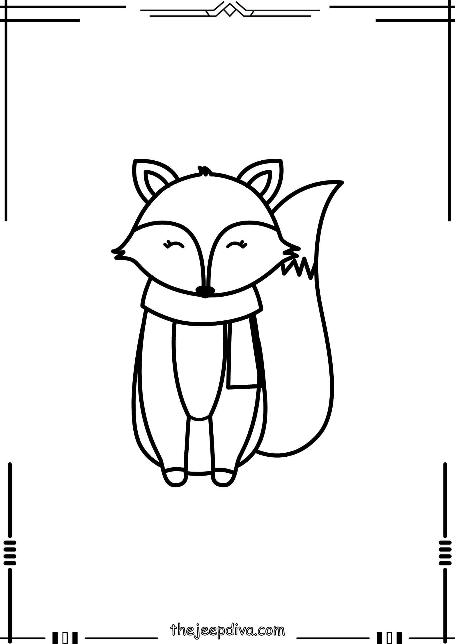 Fox-Colouring-Pages-Easy-5