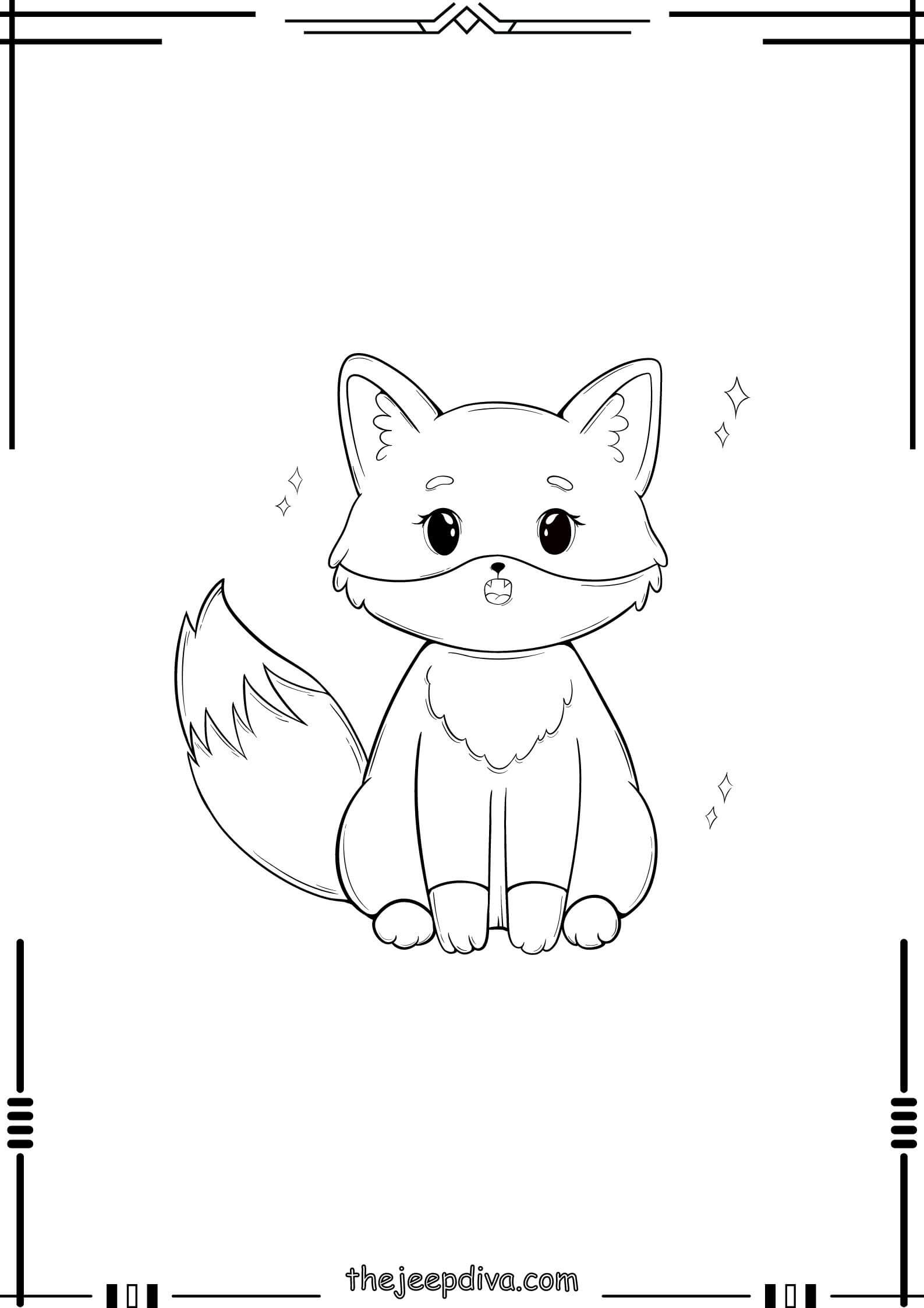 Fox-Colouring-Pages-Easy-8