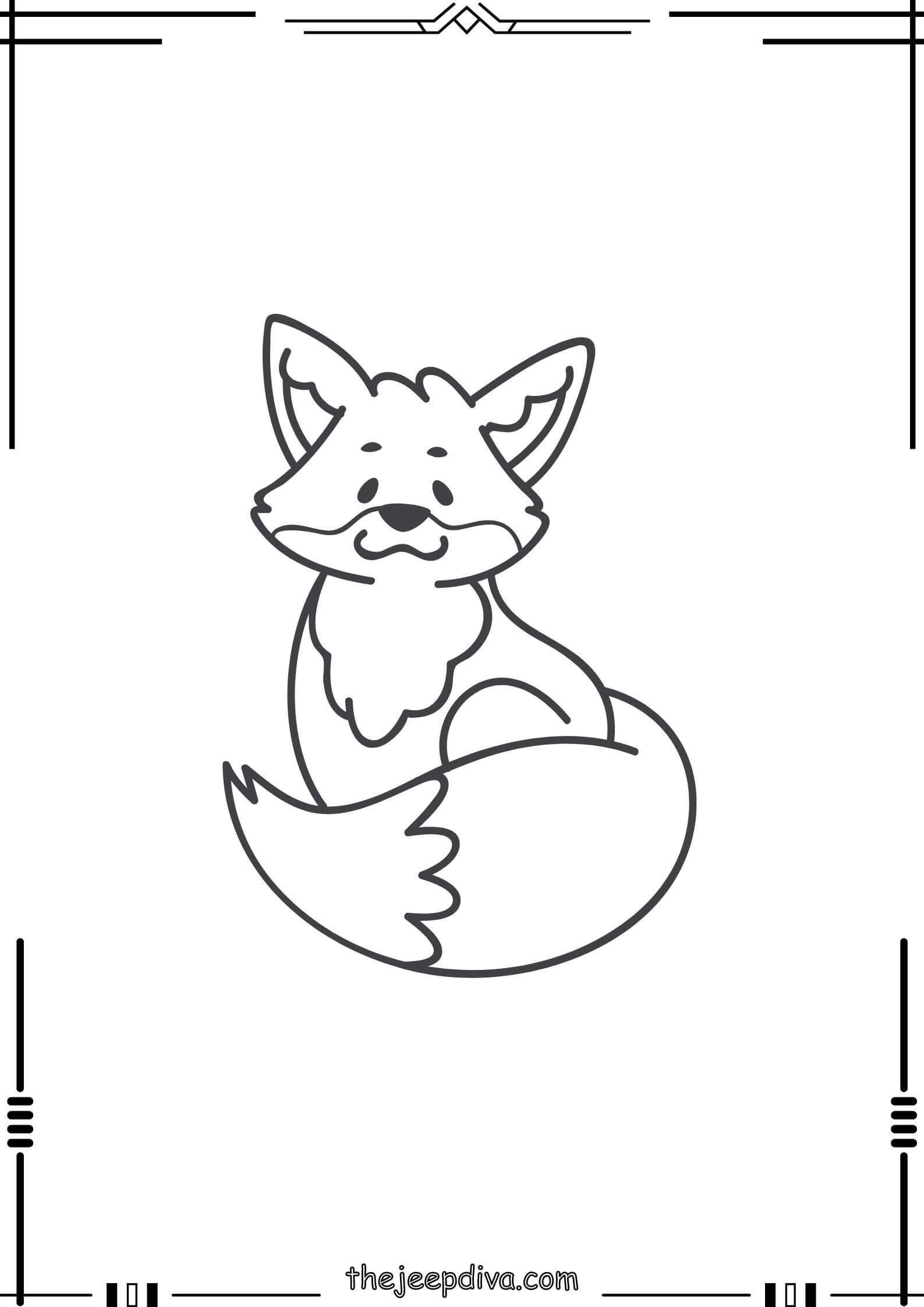 Fox-Colouring-Pages-Easy-9