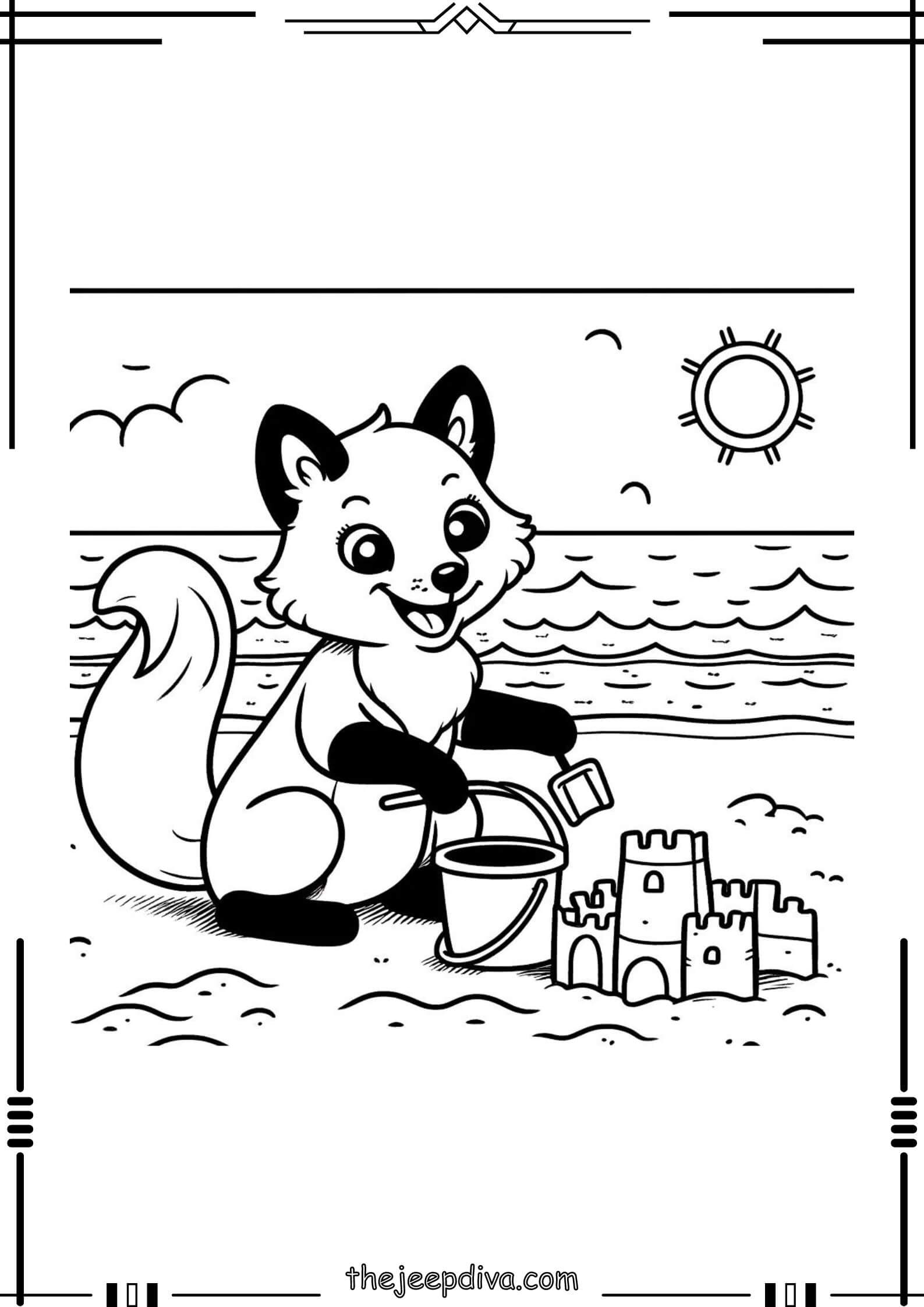 Fox-Colouring-Pages-Hard-13