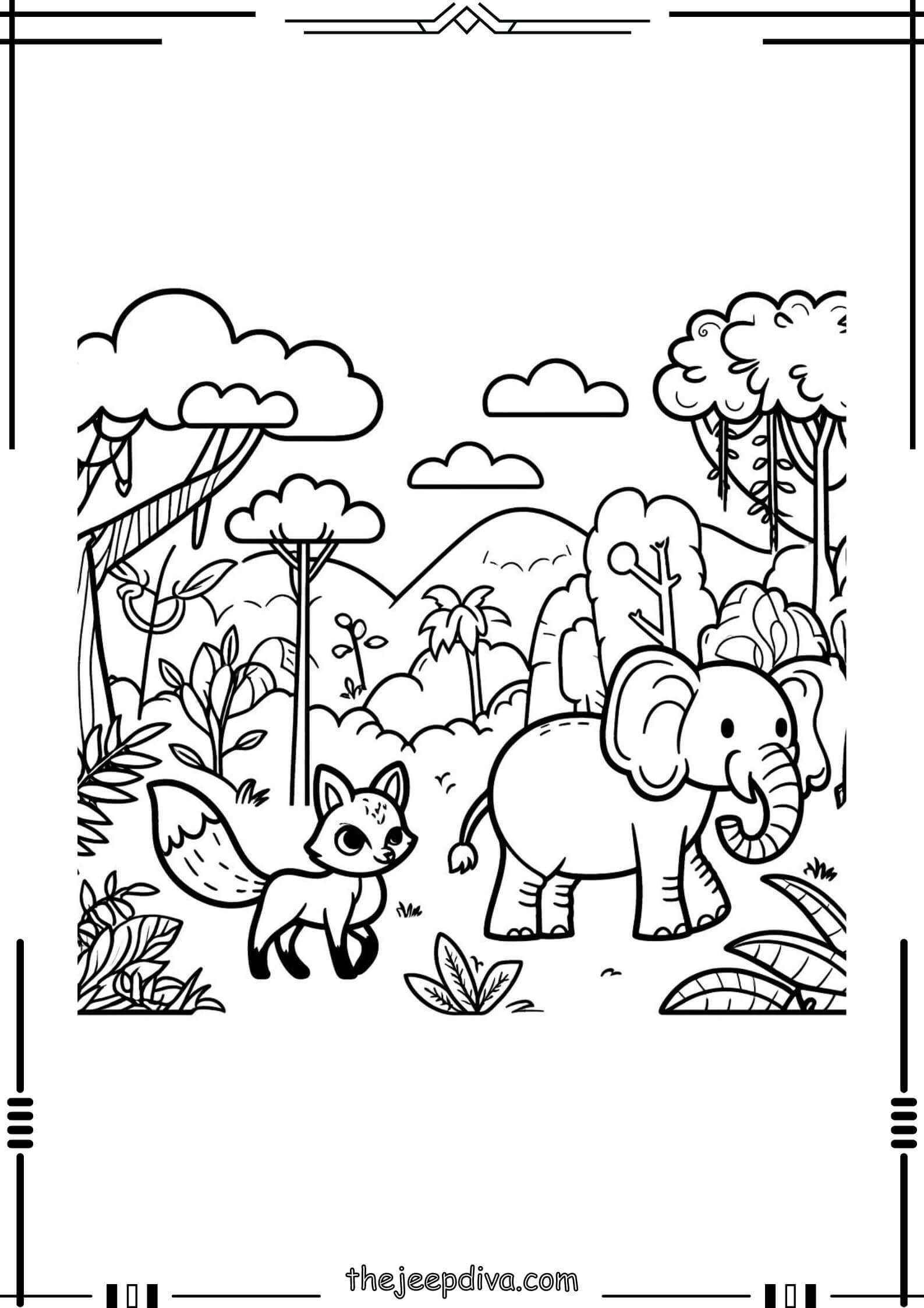 Fox-Colouring-Pages-Hard-15