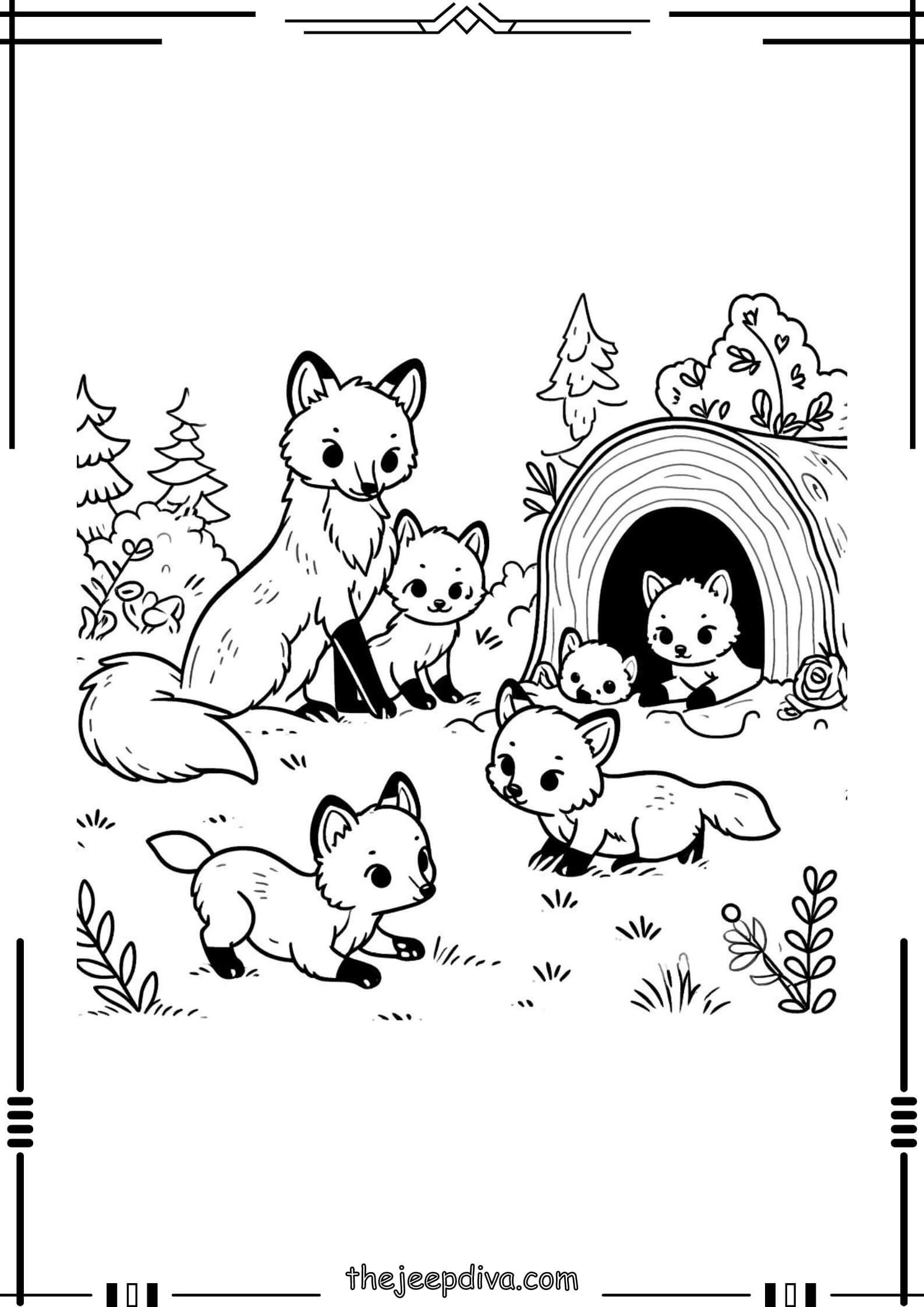 Fox-Colouring-Pages-Hard-21