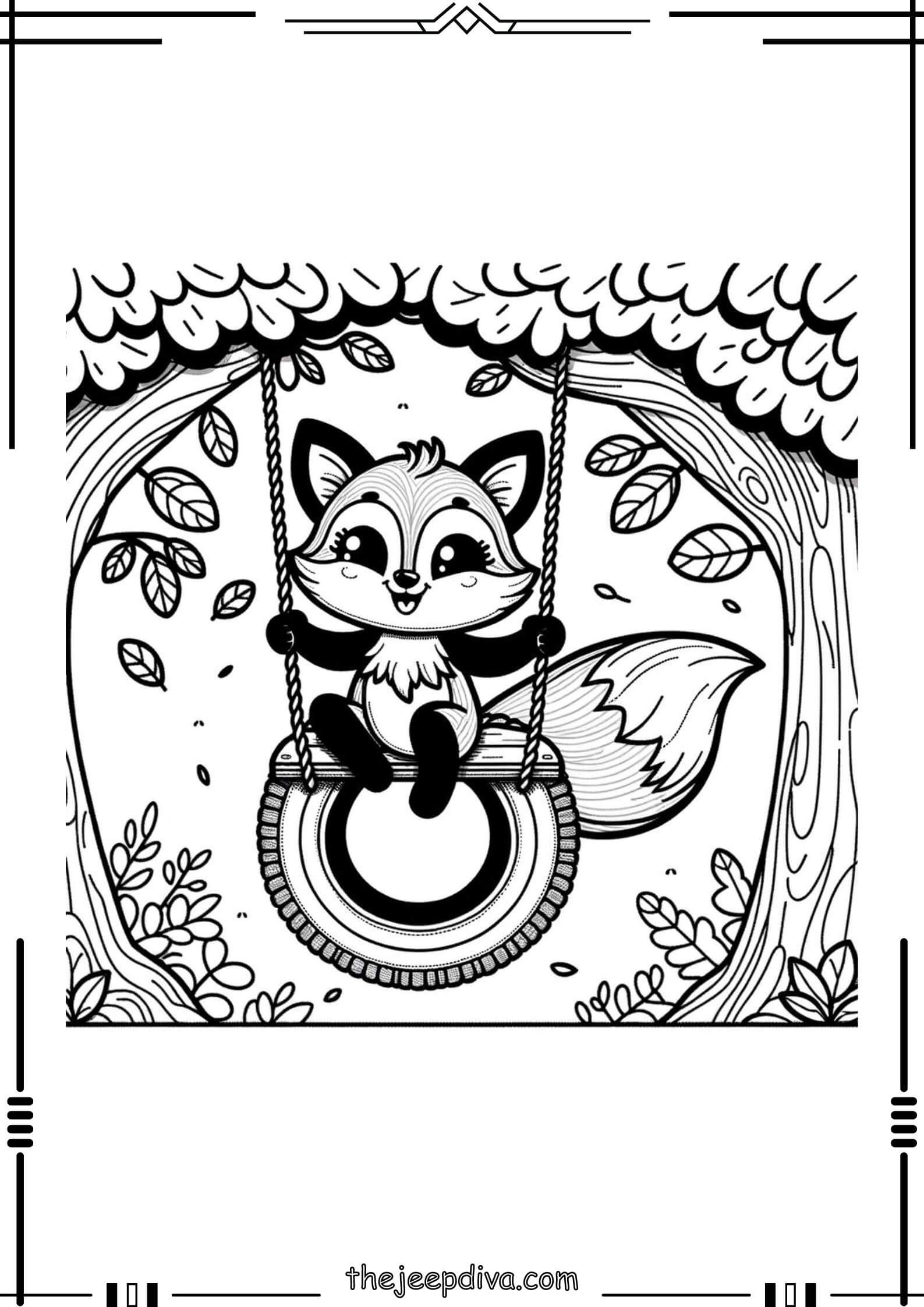 Fox-Colouring-Pages-Hard-23