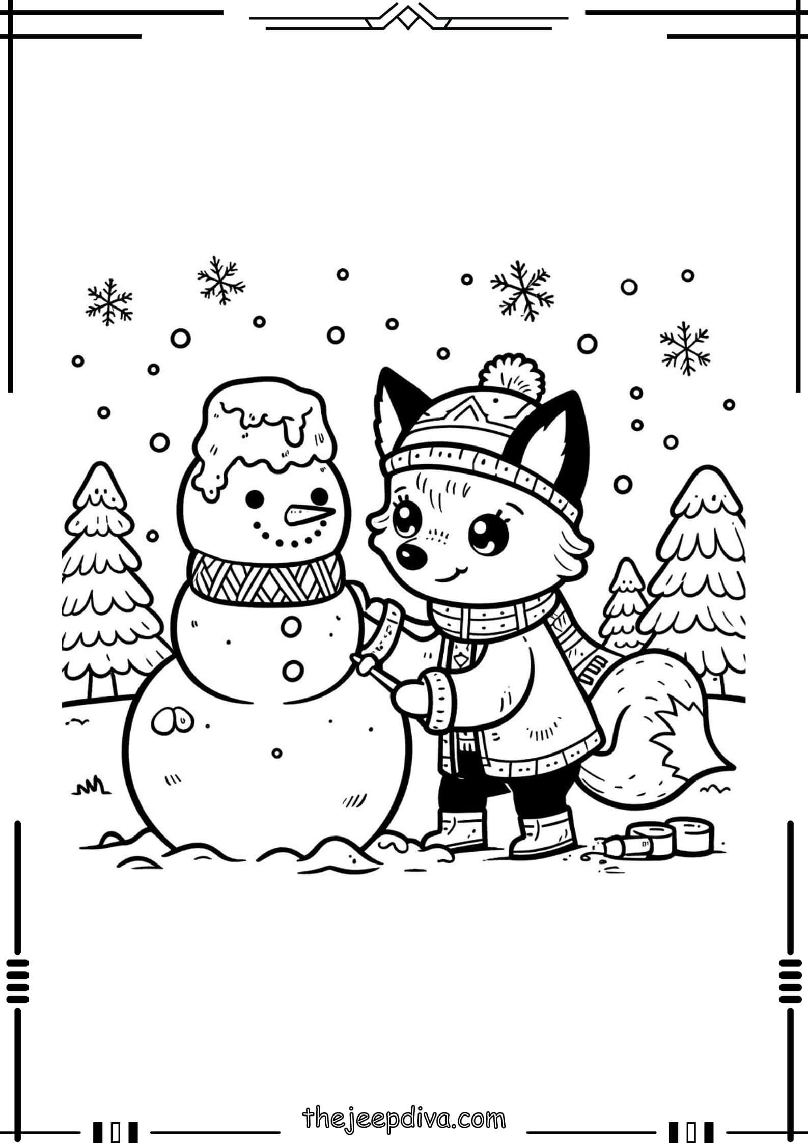 Fox-Colouring-Pages-Hard-5