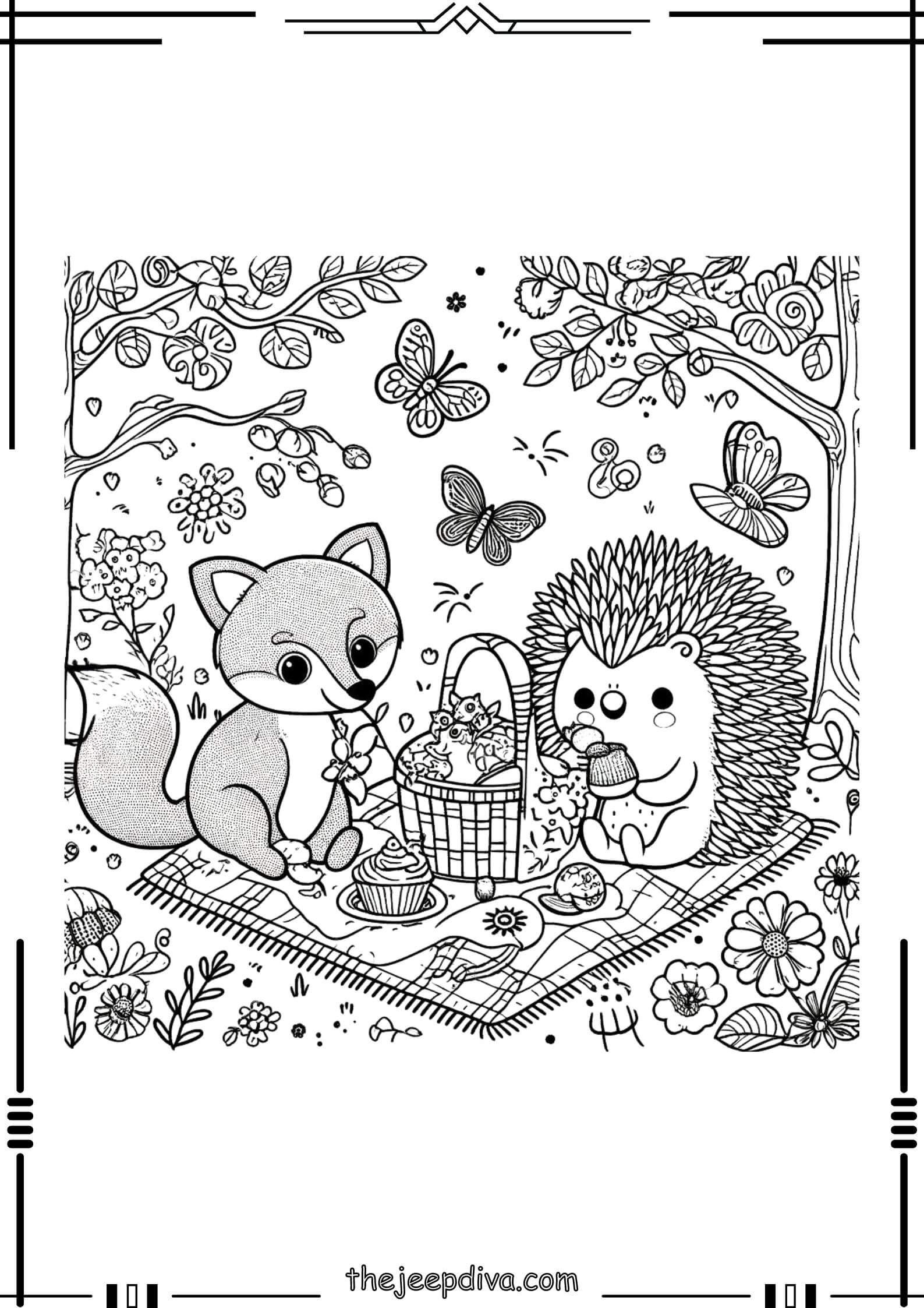 Fox-Colouring-Pages-Hard-7