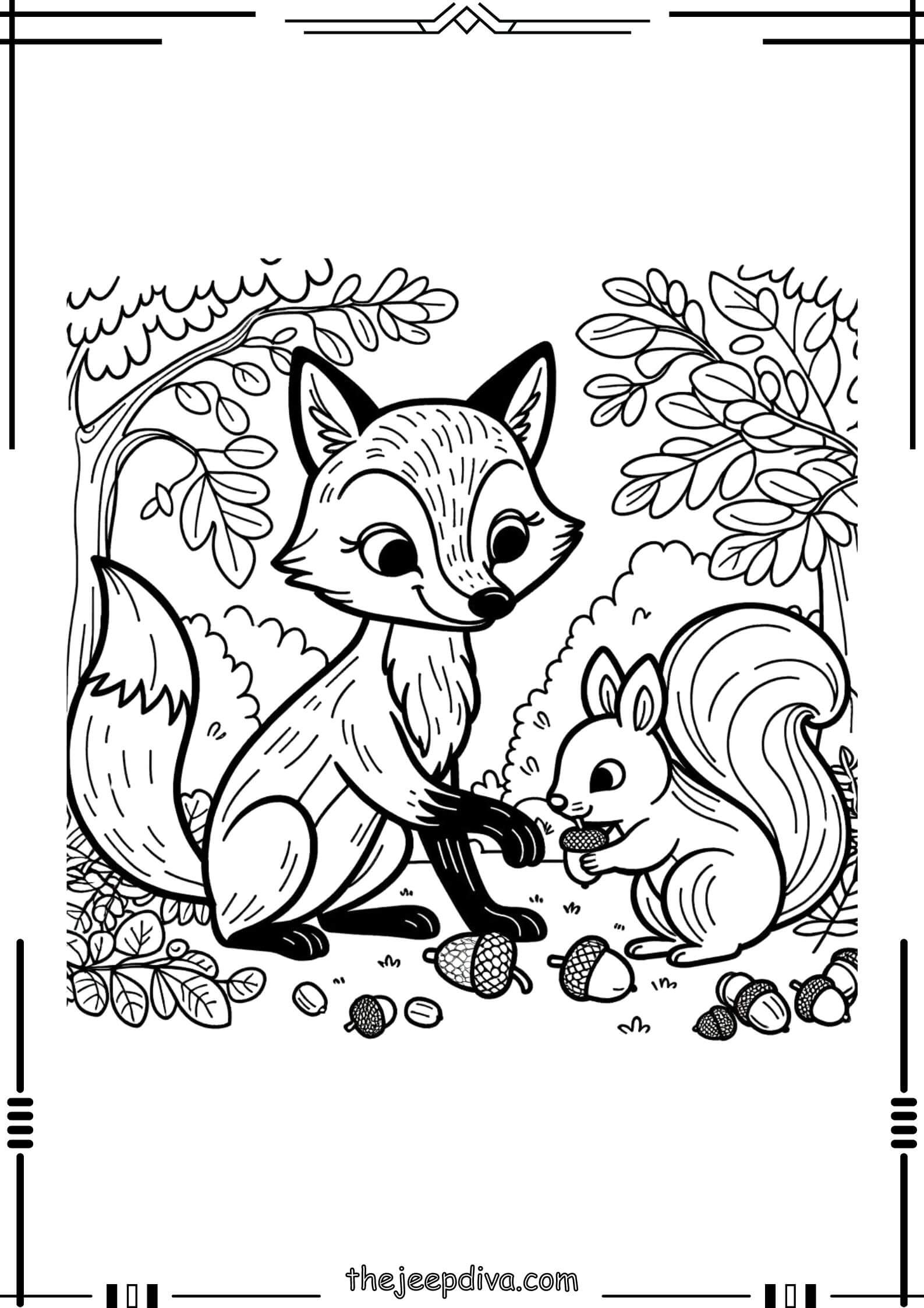 Fox-Colouring-Pages-Hard-8