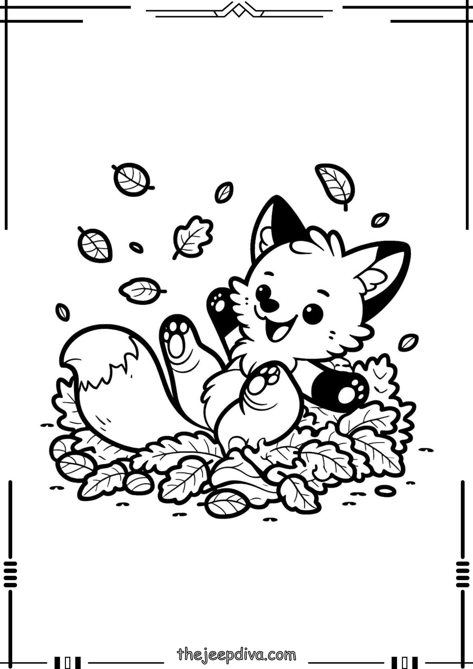 Fox-Colouring-Pages-Hard-9