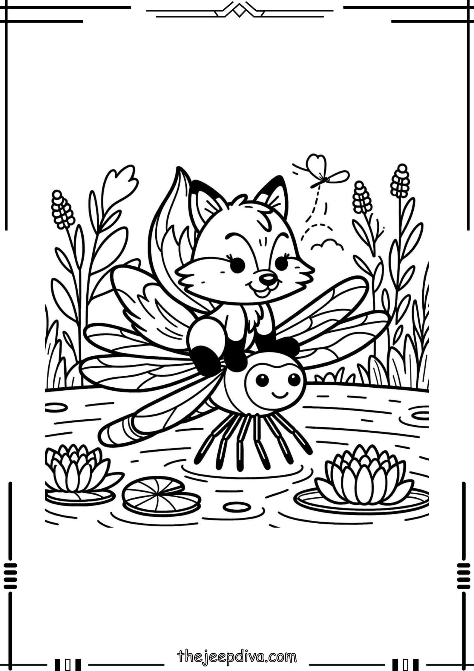 Fox-Colouring-Pages-Medium-2