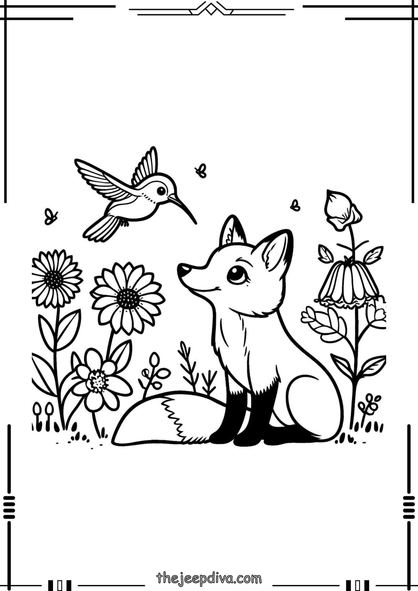 Fox-Colouring-Pages-Medium-4