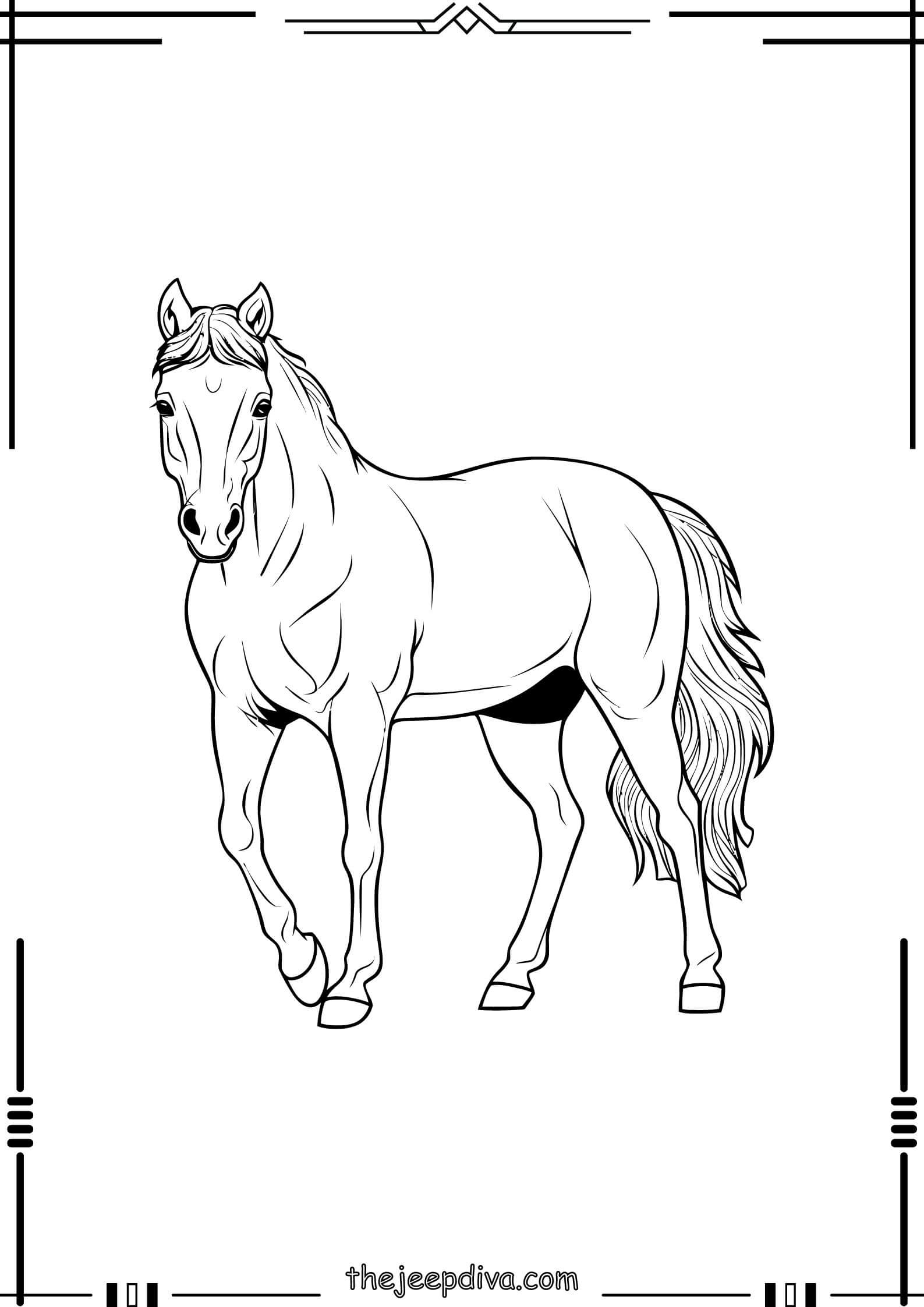 Horse-Colouring-Pages-Easy-11