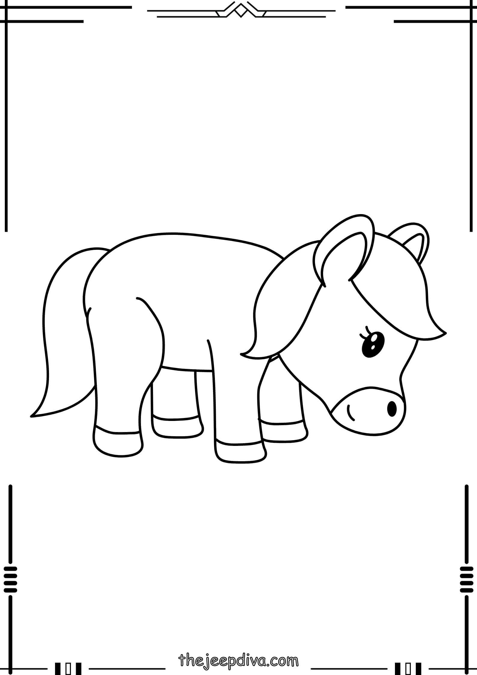 Horse-Colouring-Pages-Easy-15