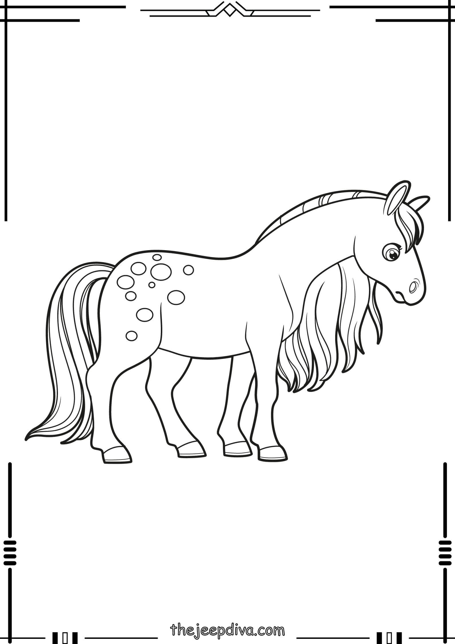 Horse-Colouring-Pages-Easy-21