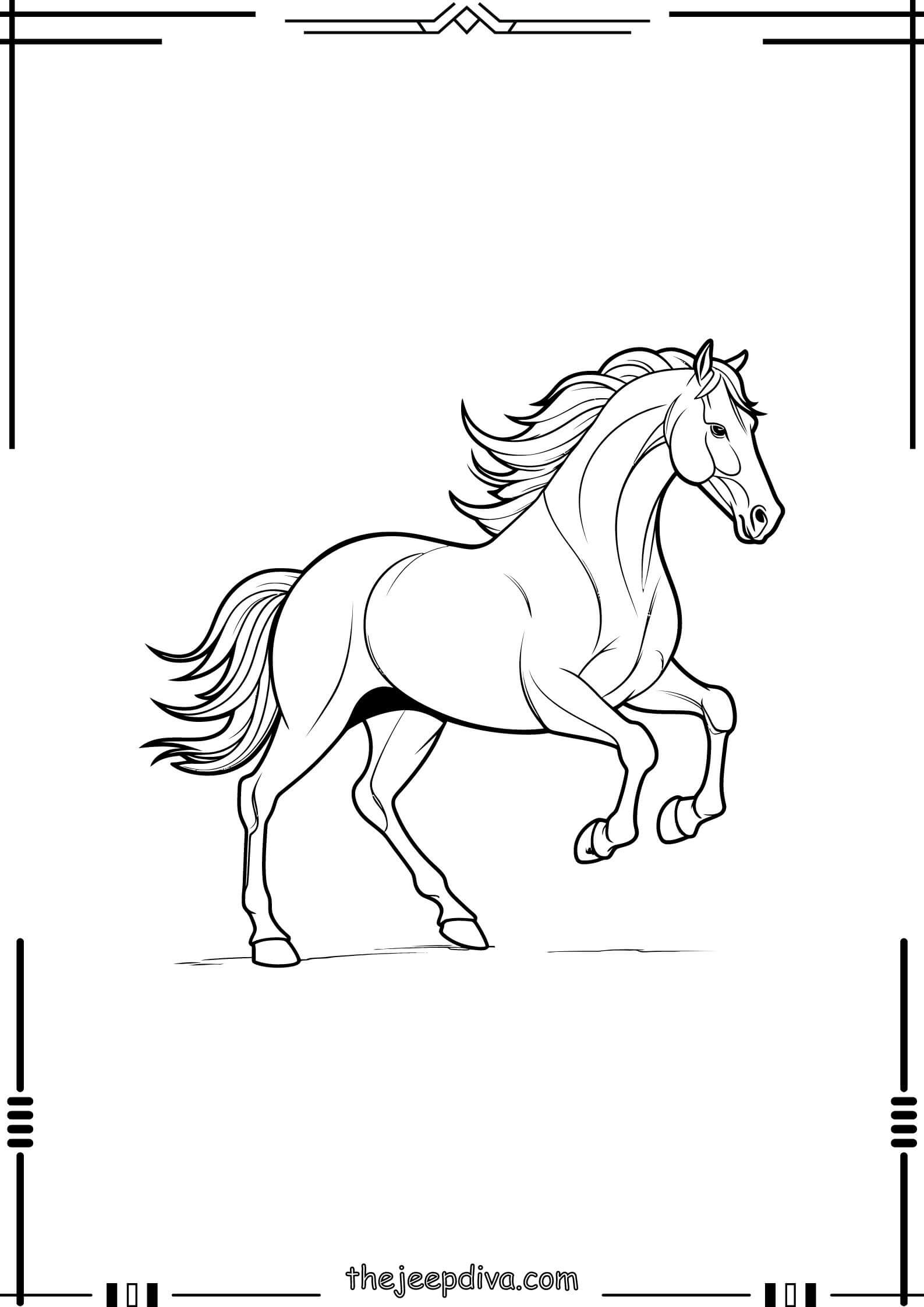 Horse-Colouring-Pages-Easy-4