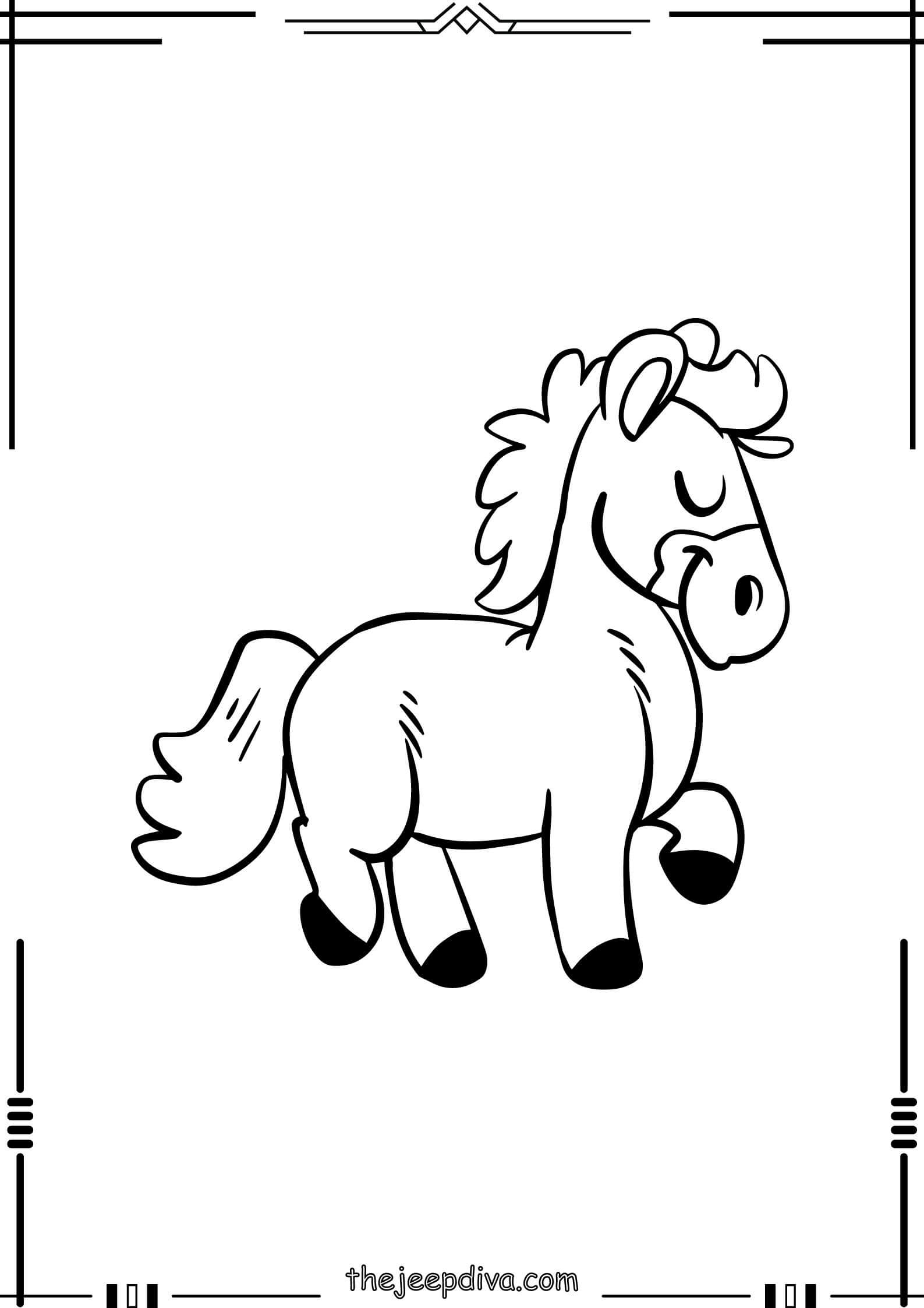 Horse-Colouring-Pages-Easy-5