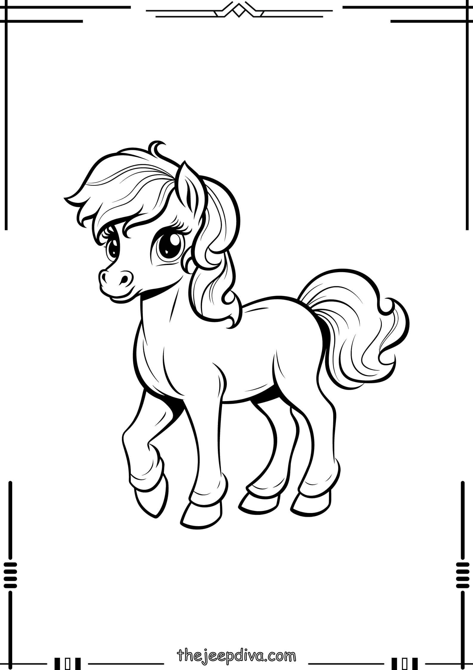 Horse-Colouring-Pages-Easy-6