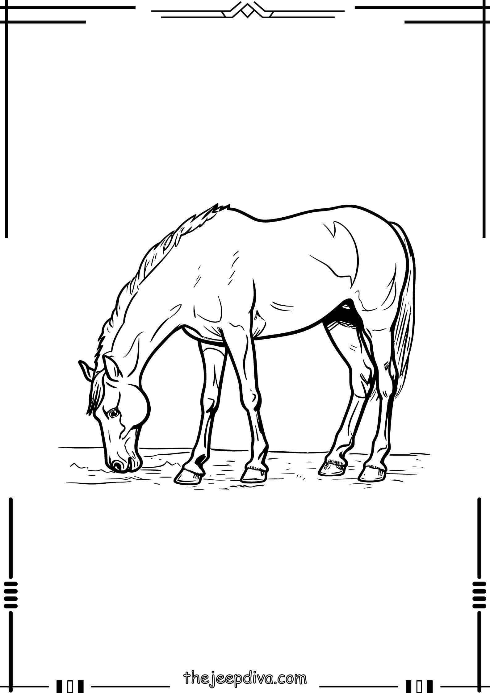 Horse-Colouring-Pages-Easy-7