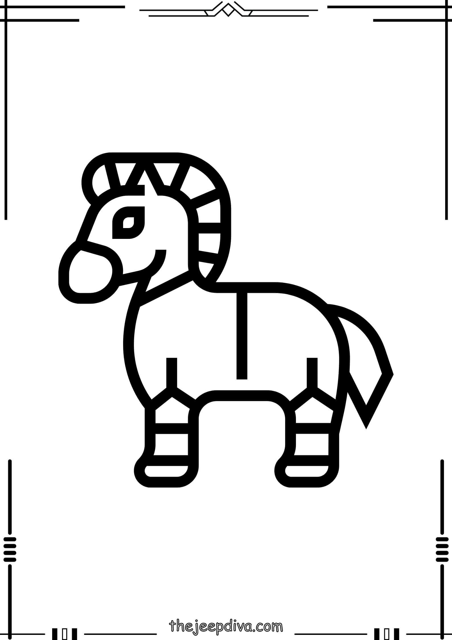 Horse-Colouring-Pages-Easy-8