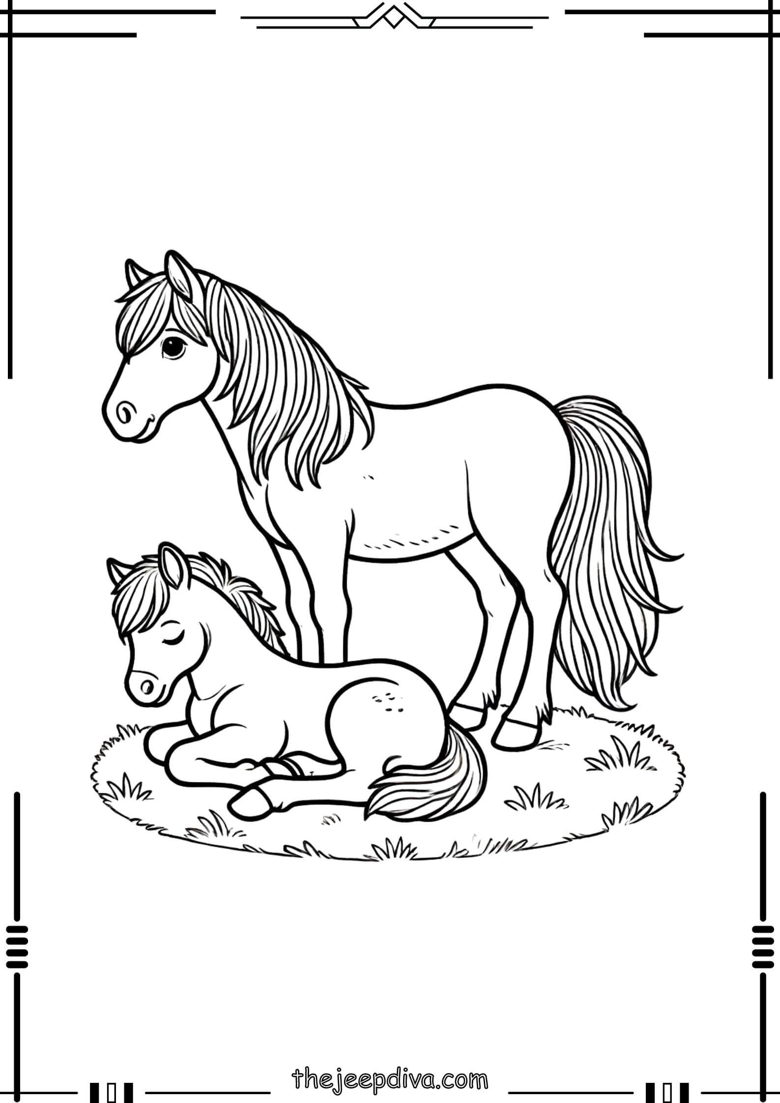 Horse-Colouring-Pages-Hard-13
