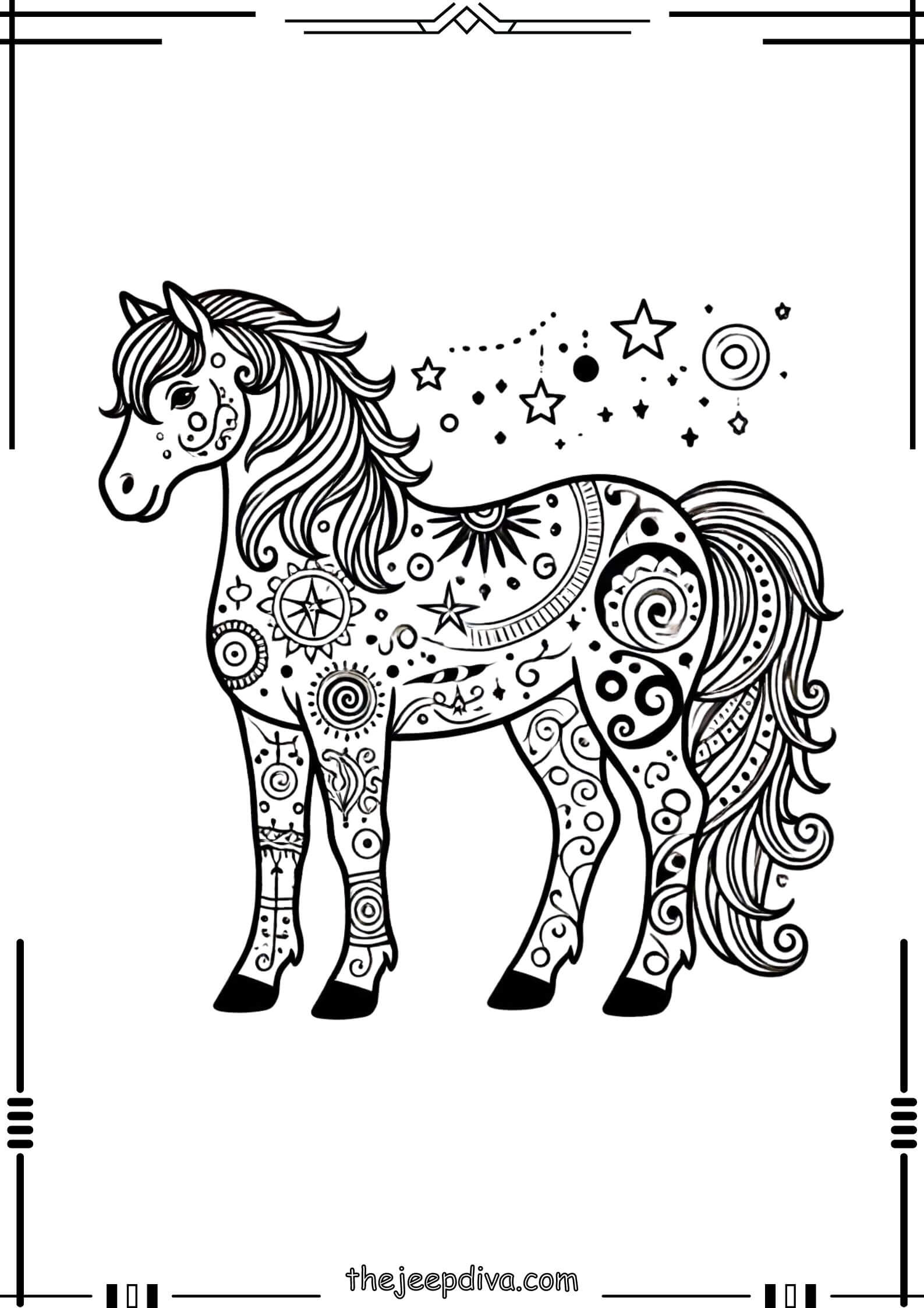 Horse-Colouring-Pages-Hard-15