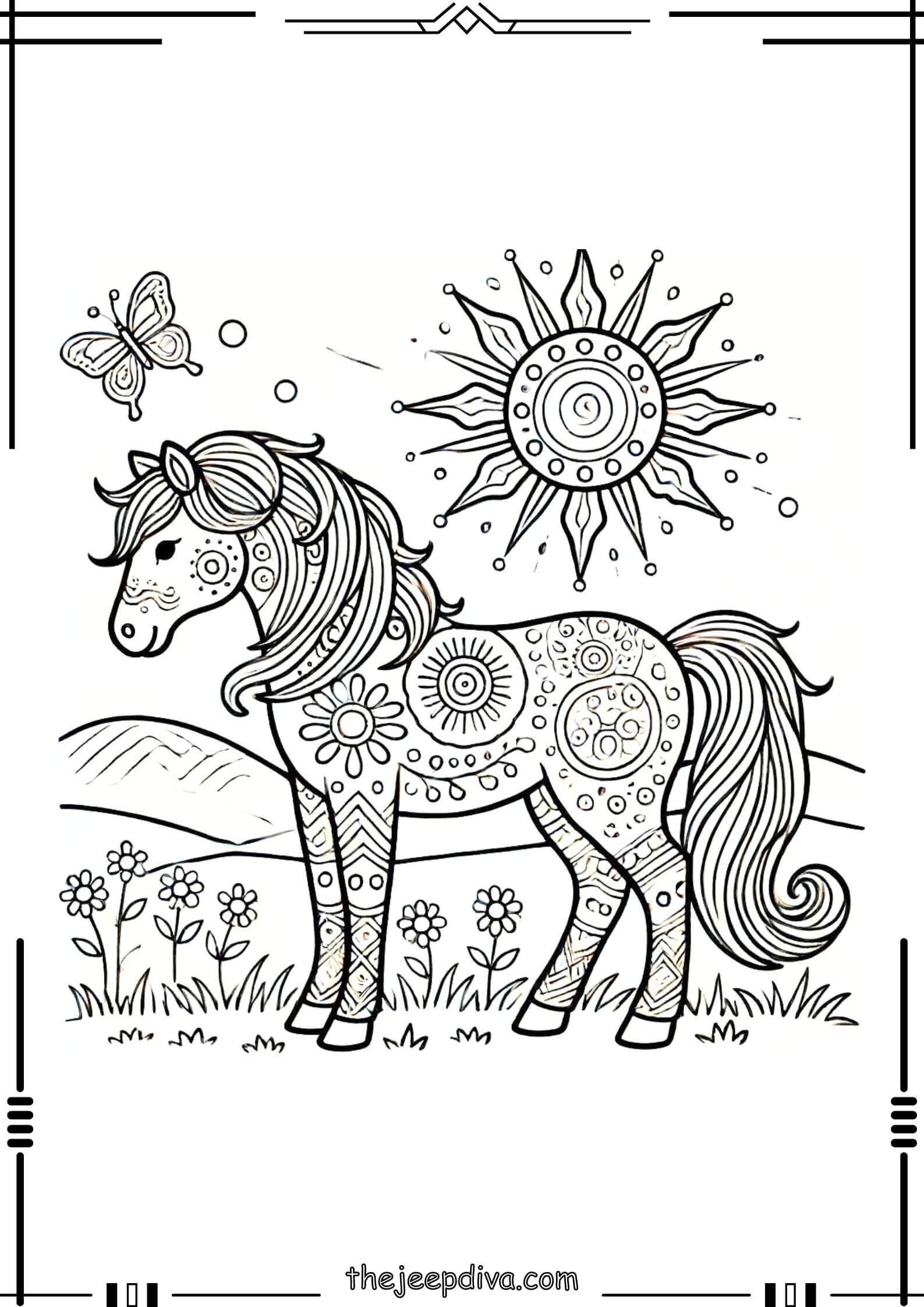 Horse-Colouring-Pages-Hard-16