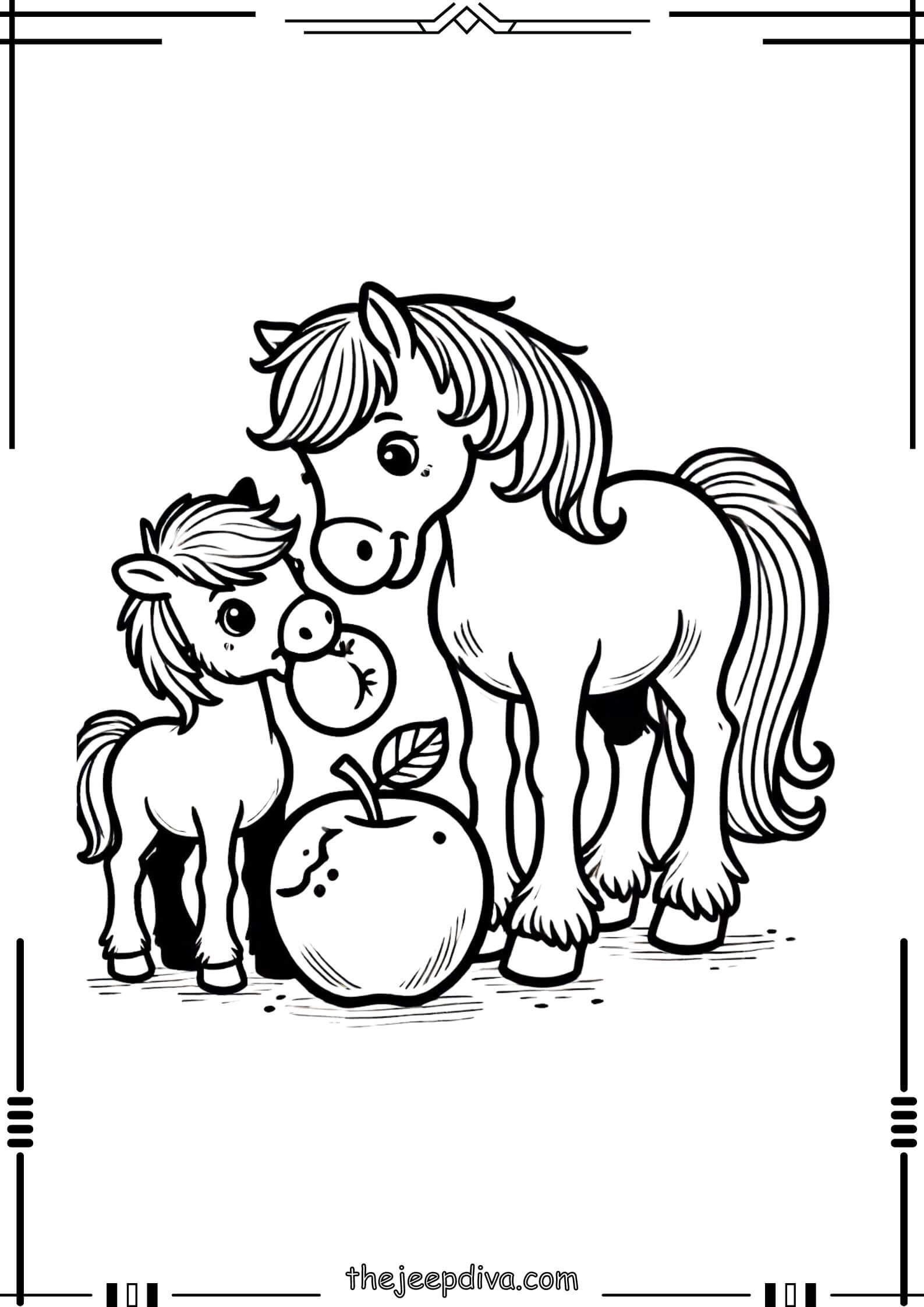 Horse-Colouring-Pages-Hard-2