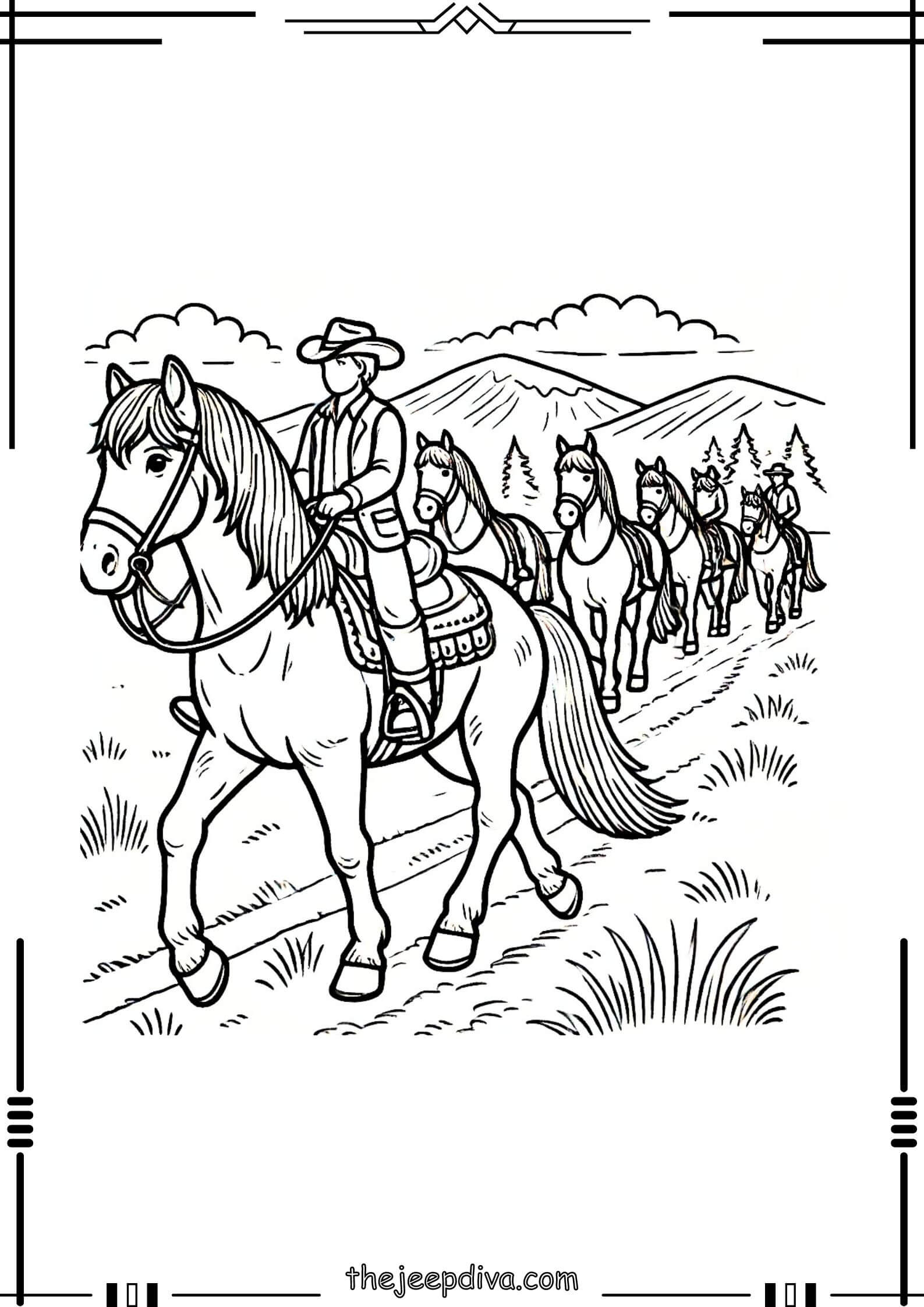 Horse-Colouring-Pages-Hard-21