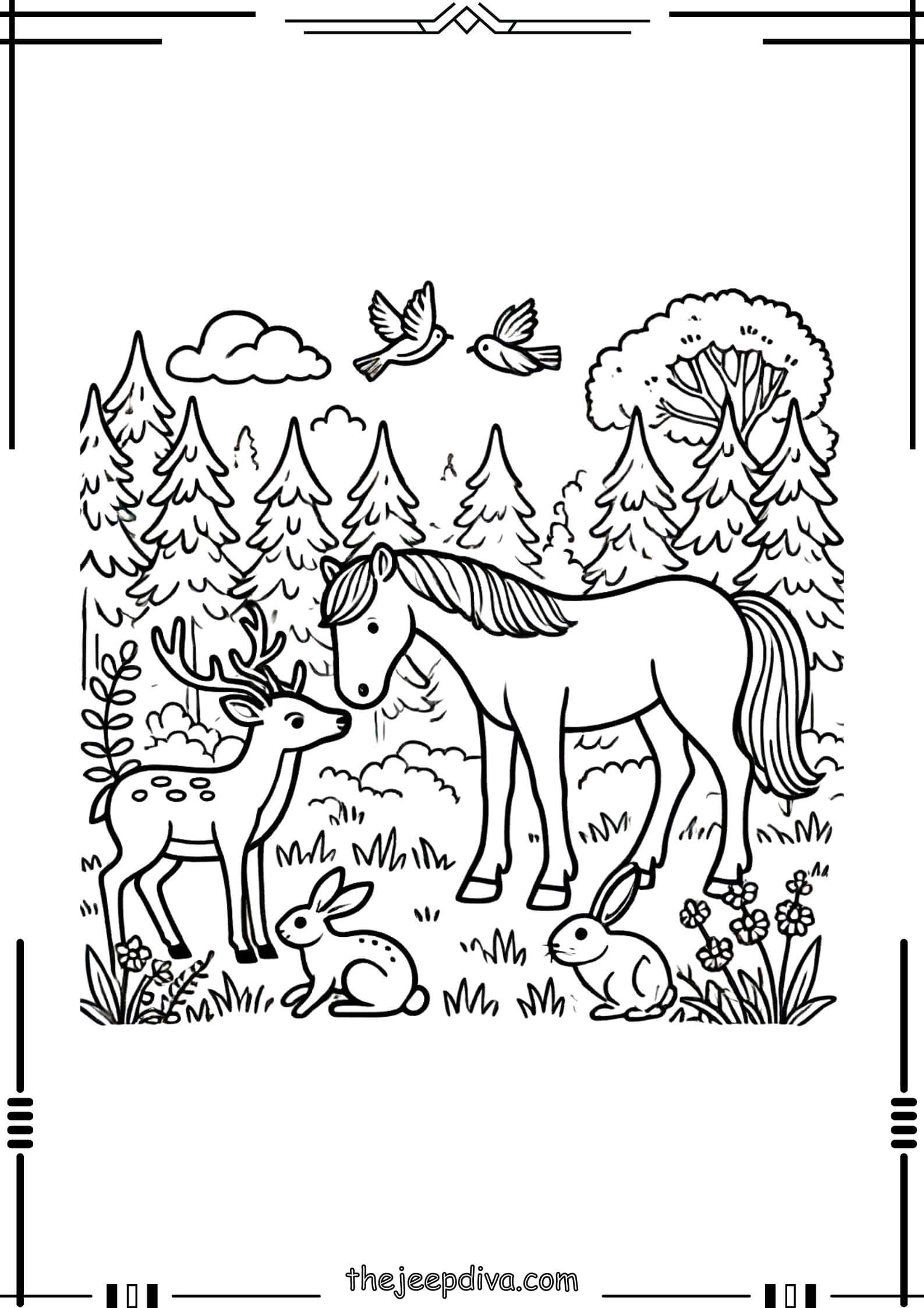 Horse-Colouring-Pages-Hard-22