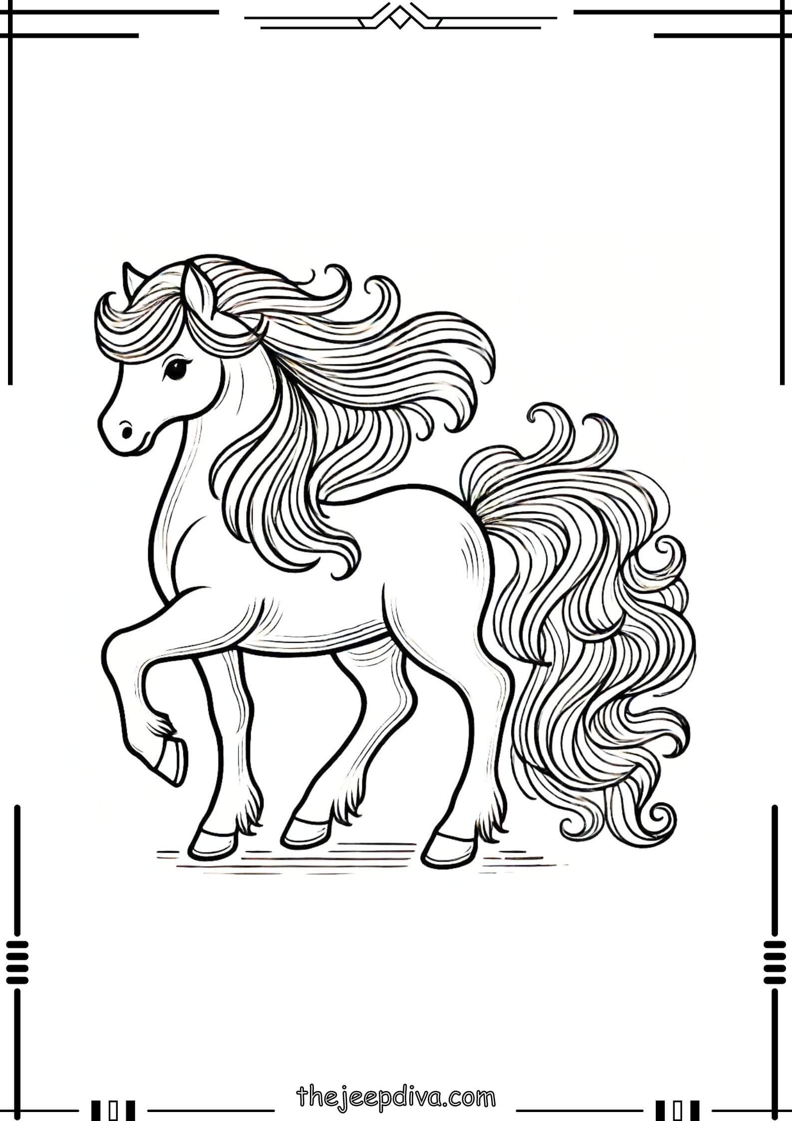Horse-Colouring-Pages-Hard-3