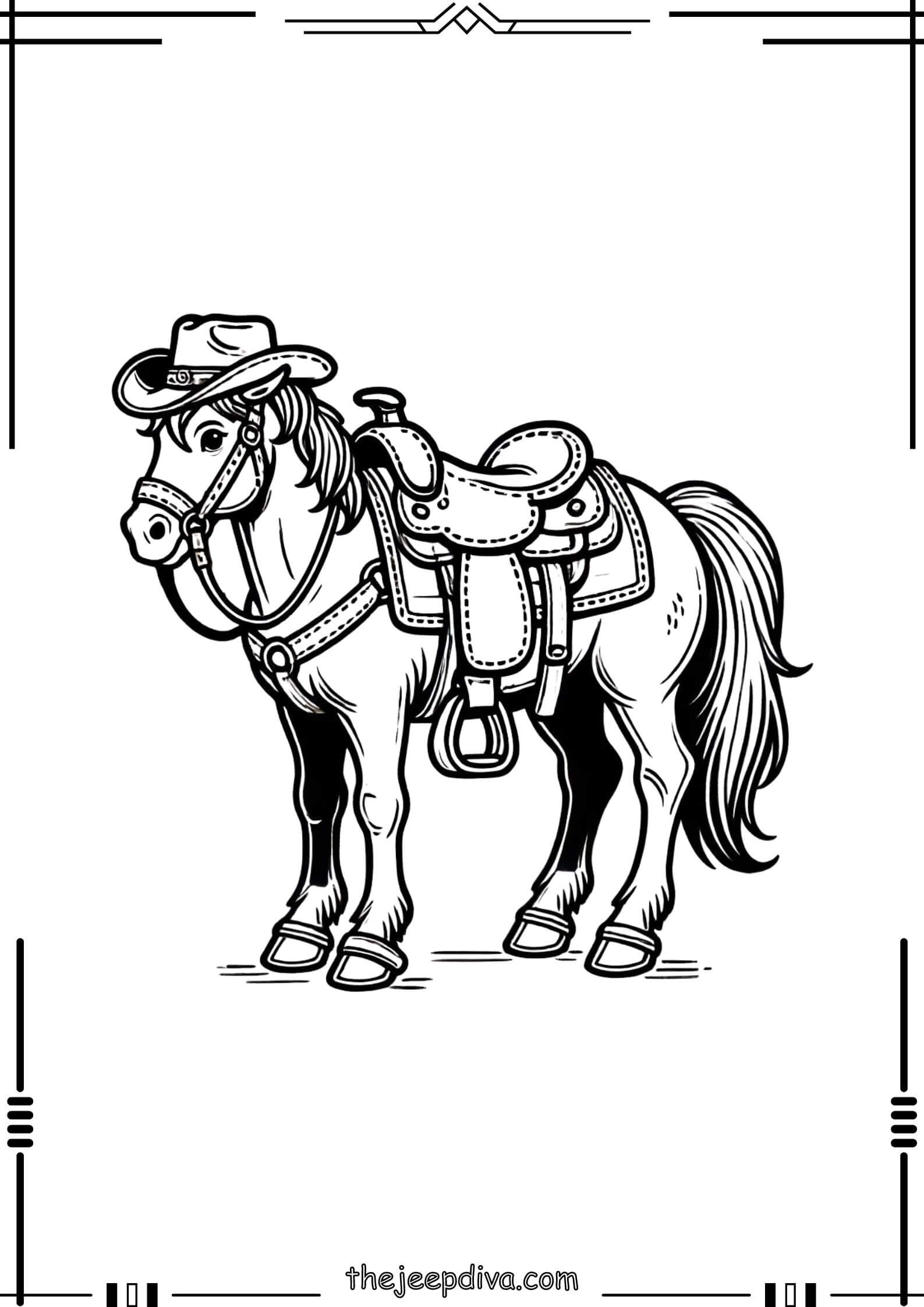 Horse-Colouring-Pages-Hard-4