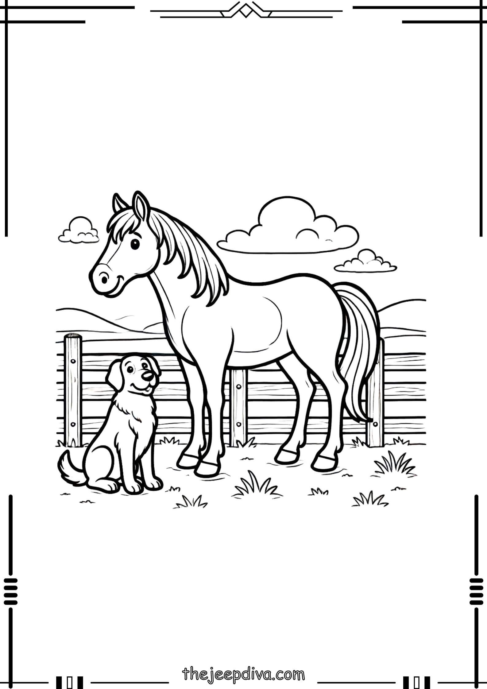 Horse-Colouring-Pages-Hard-9