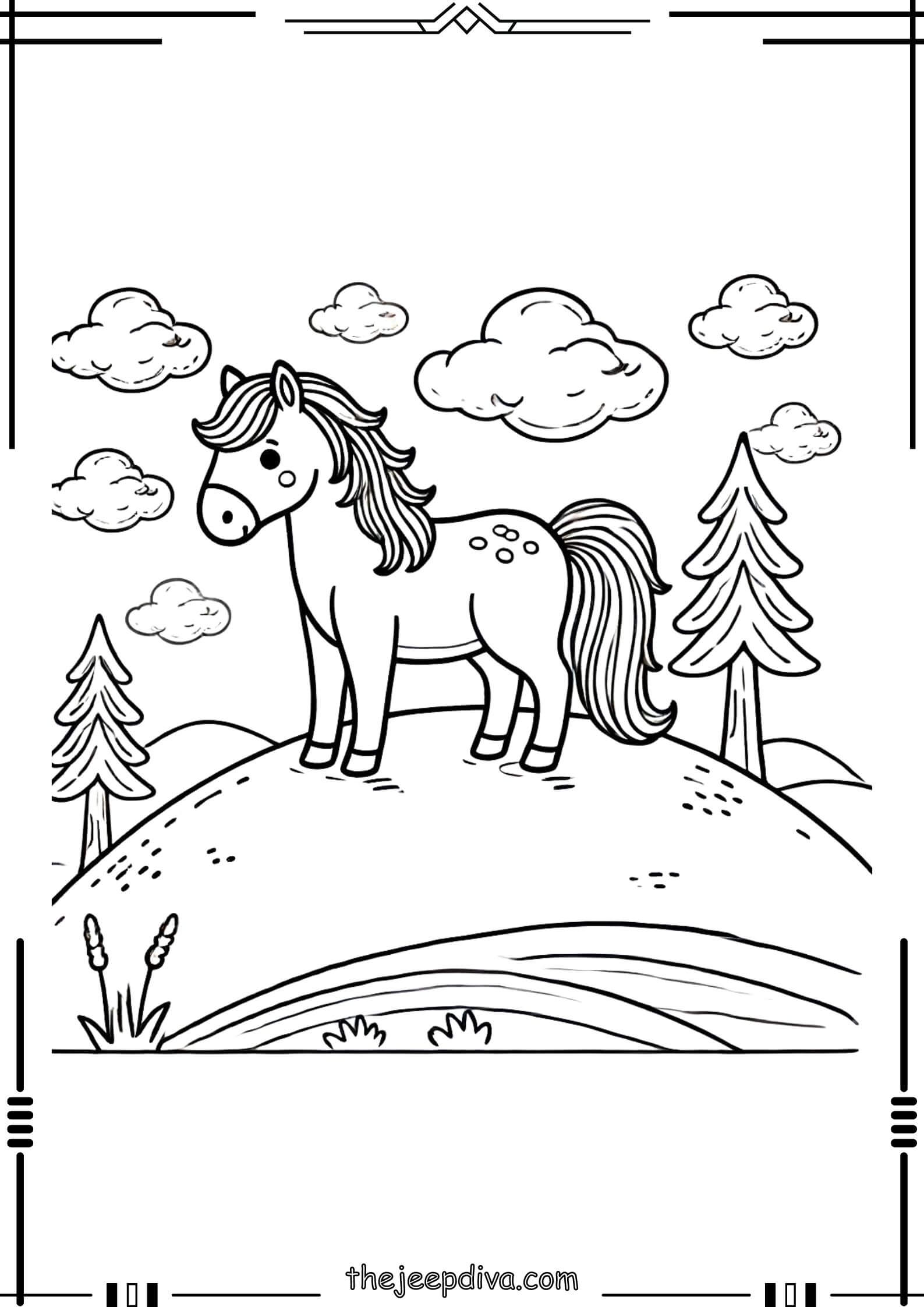 Horse-Colouring-Pages-Medium-3