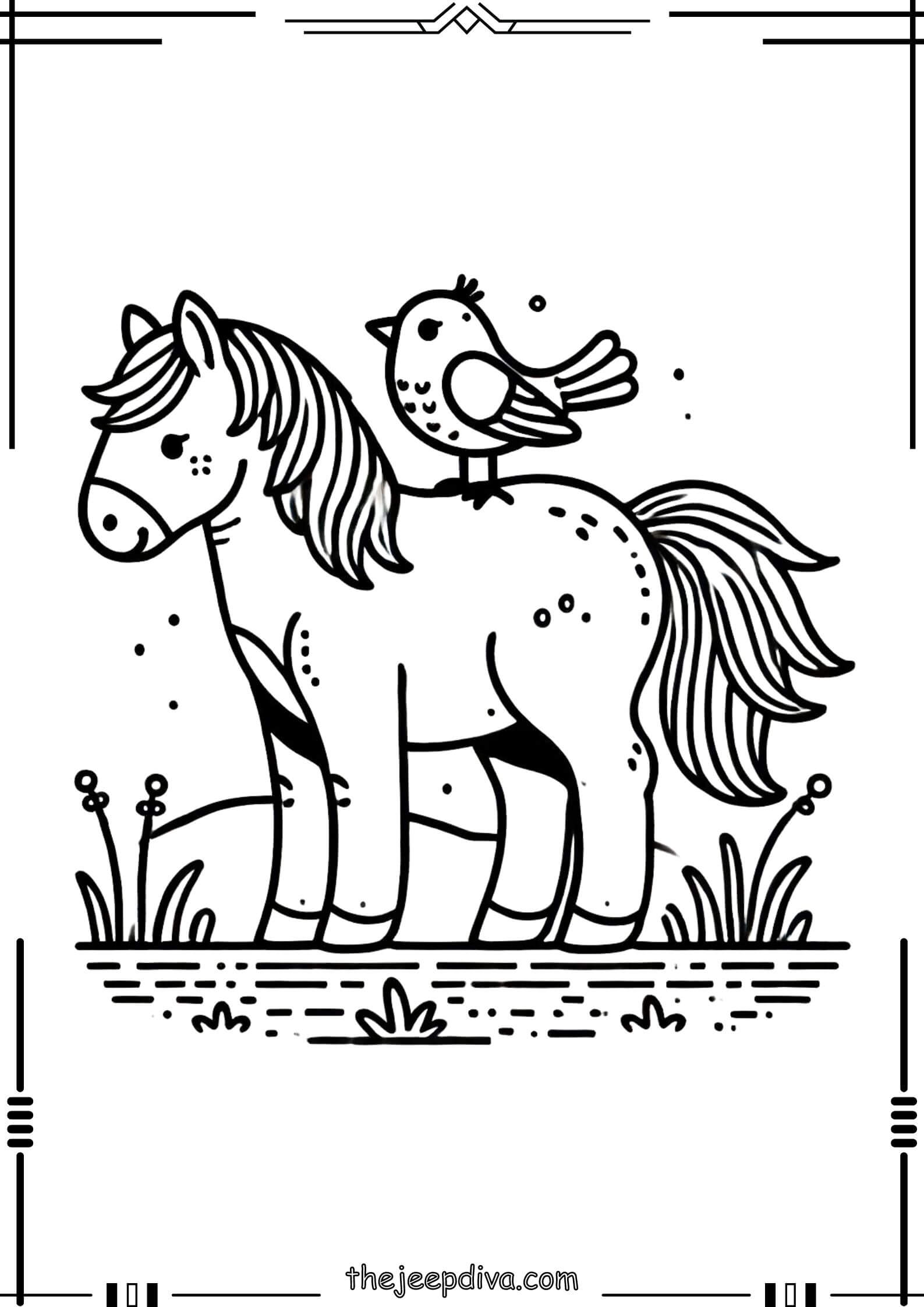 Horse-Colouring-Pages-Medium-7