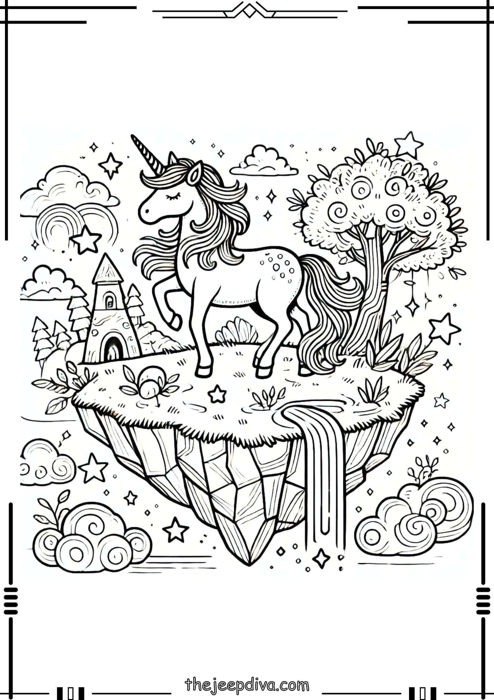 unicorn-coloring-page-hard-24