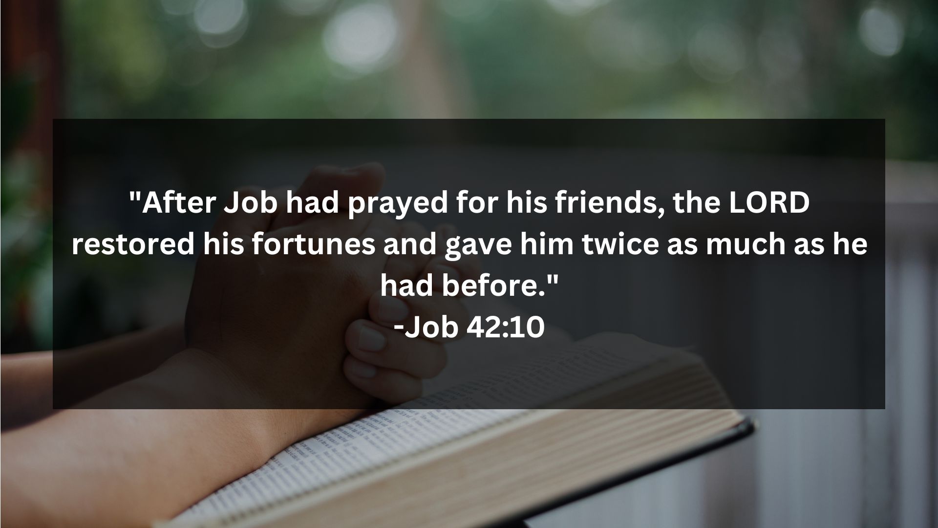 Bible Verses About The Lord Restores Job