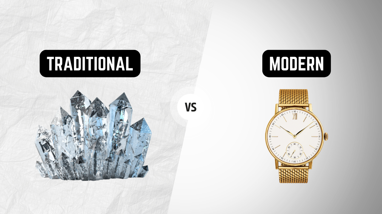 15th Year: Crystal (Traditional) vs. Watches (Modern)