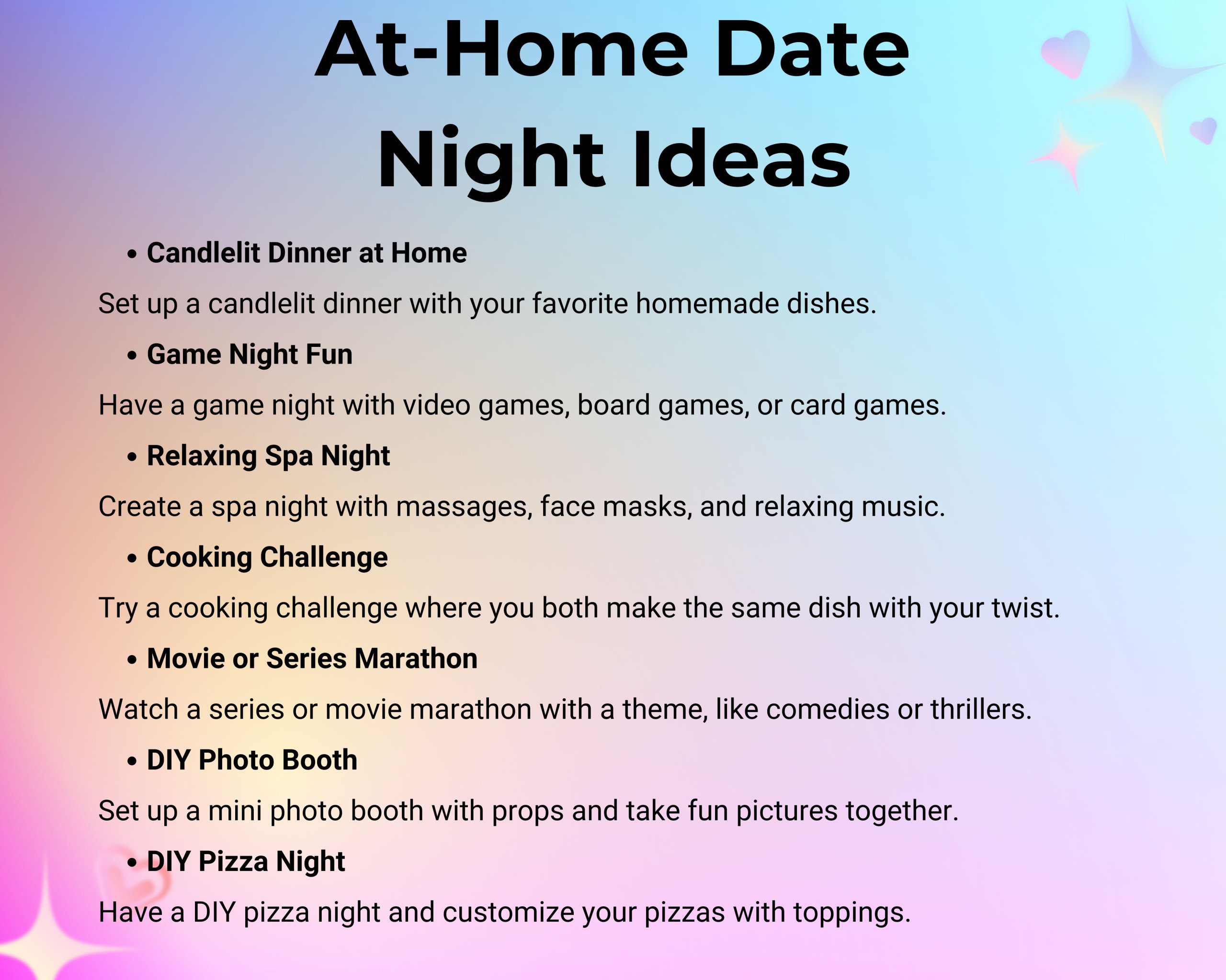 At-Home Date Night Ideas