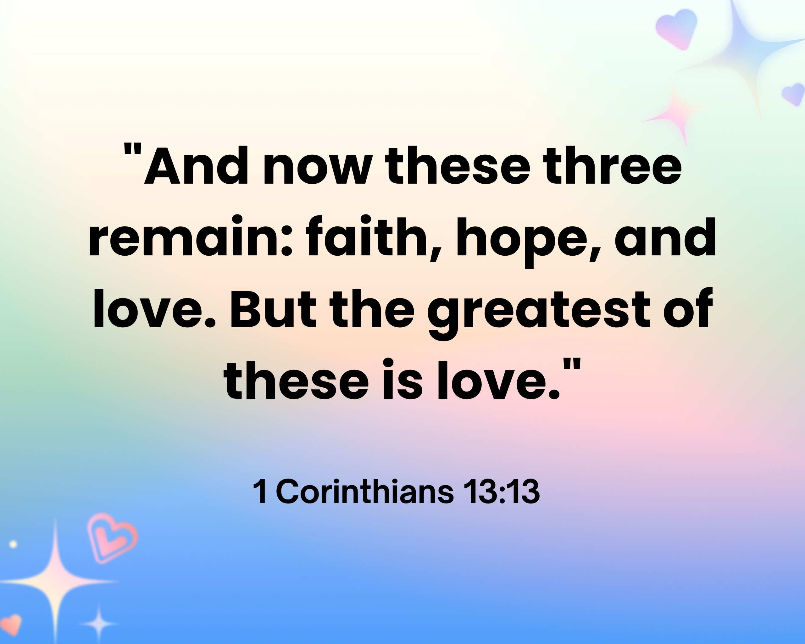 Bible Verses About Love 1 Corinthians 1313