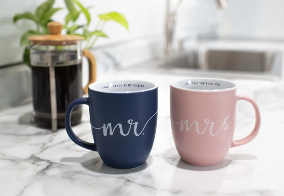 Coffee Mugs Set for Mr. and Mrs