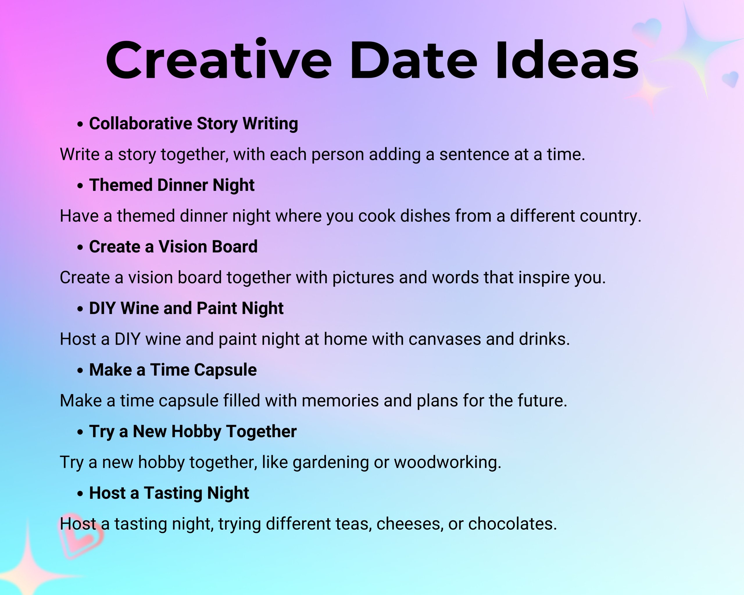 Creative Date Ideas 