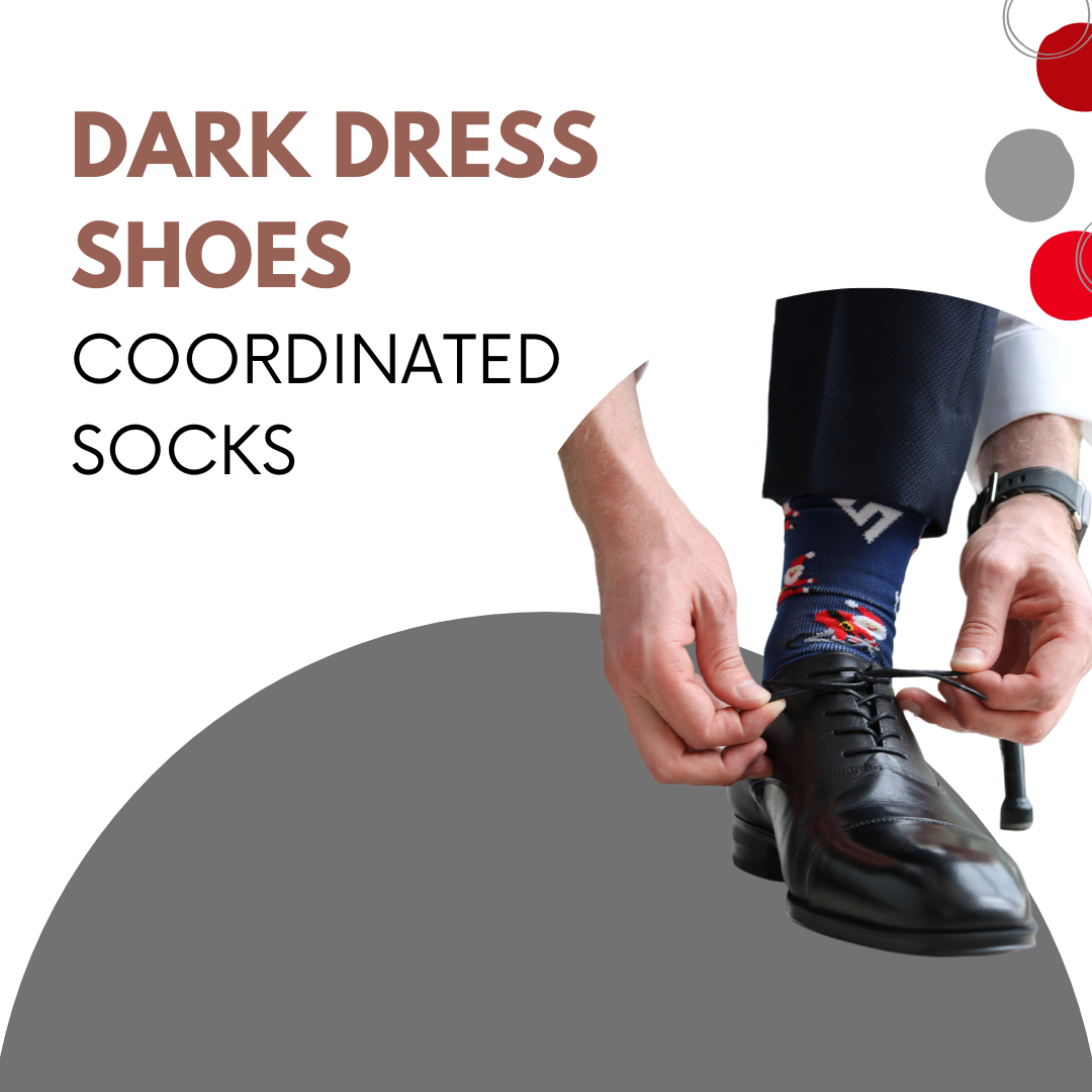 Dark Dress Shoes and Coordinated Socks